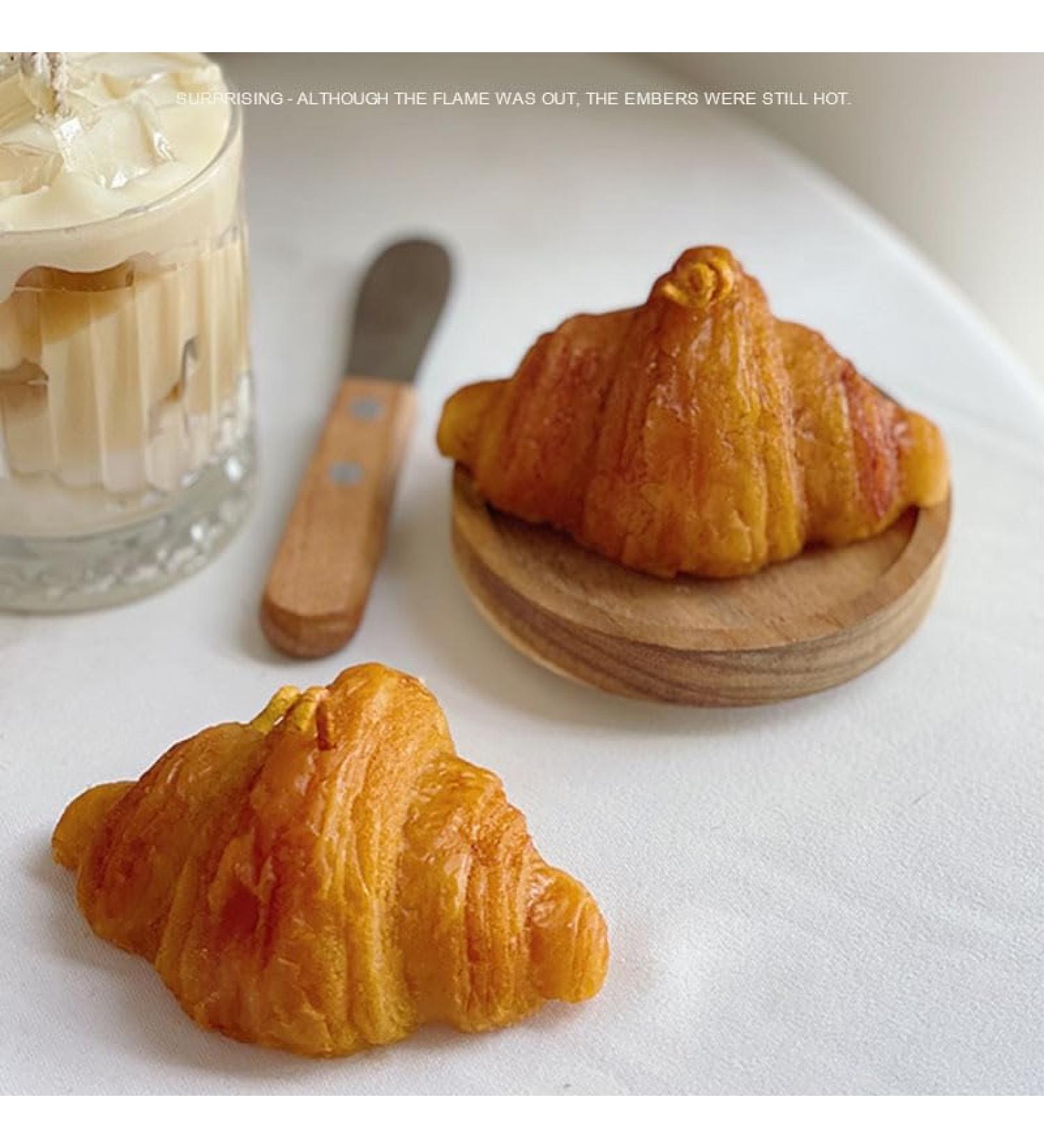 Buy Croissant Shaped Vanilla Scented Candle | Cozy Aroma Soy Wax | Stress Relief Gift | International Shipping - Buy Online on GoSupps.com