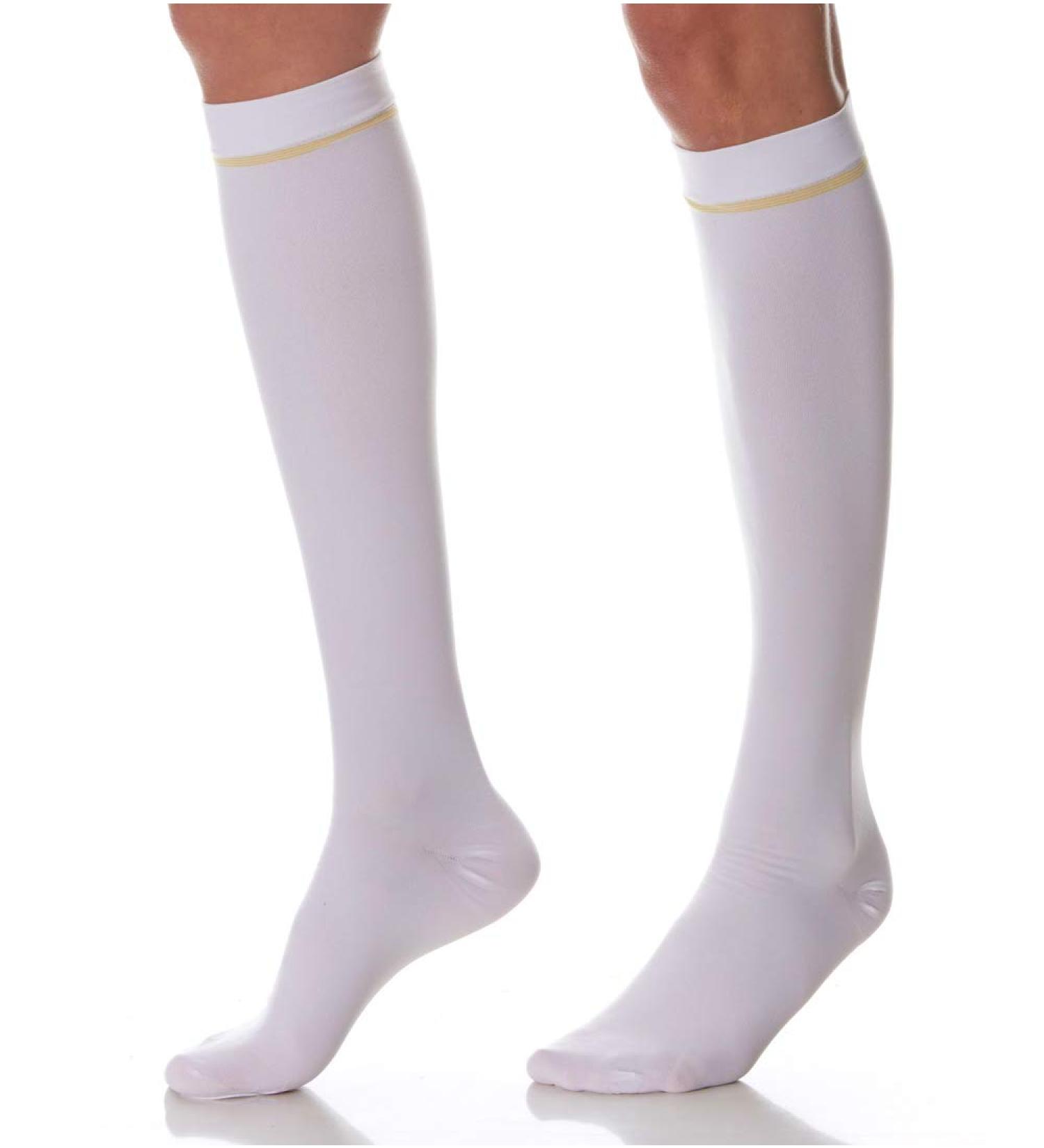 SCUDOTEX Medical Knee Highs Compression Binding 18-24 Hg Size 2 Medium Length White | Ideal for Comfort & Support - Buy Online on GoSupps.com
