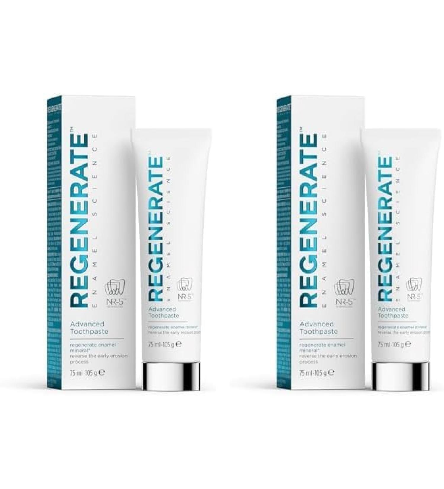 Regenerate Advanced Toothpaste to repair tooth enamel for strong healthy teeth - 2.5 Oz - Pack Of 2 - Buy Online on GoSupps.com