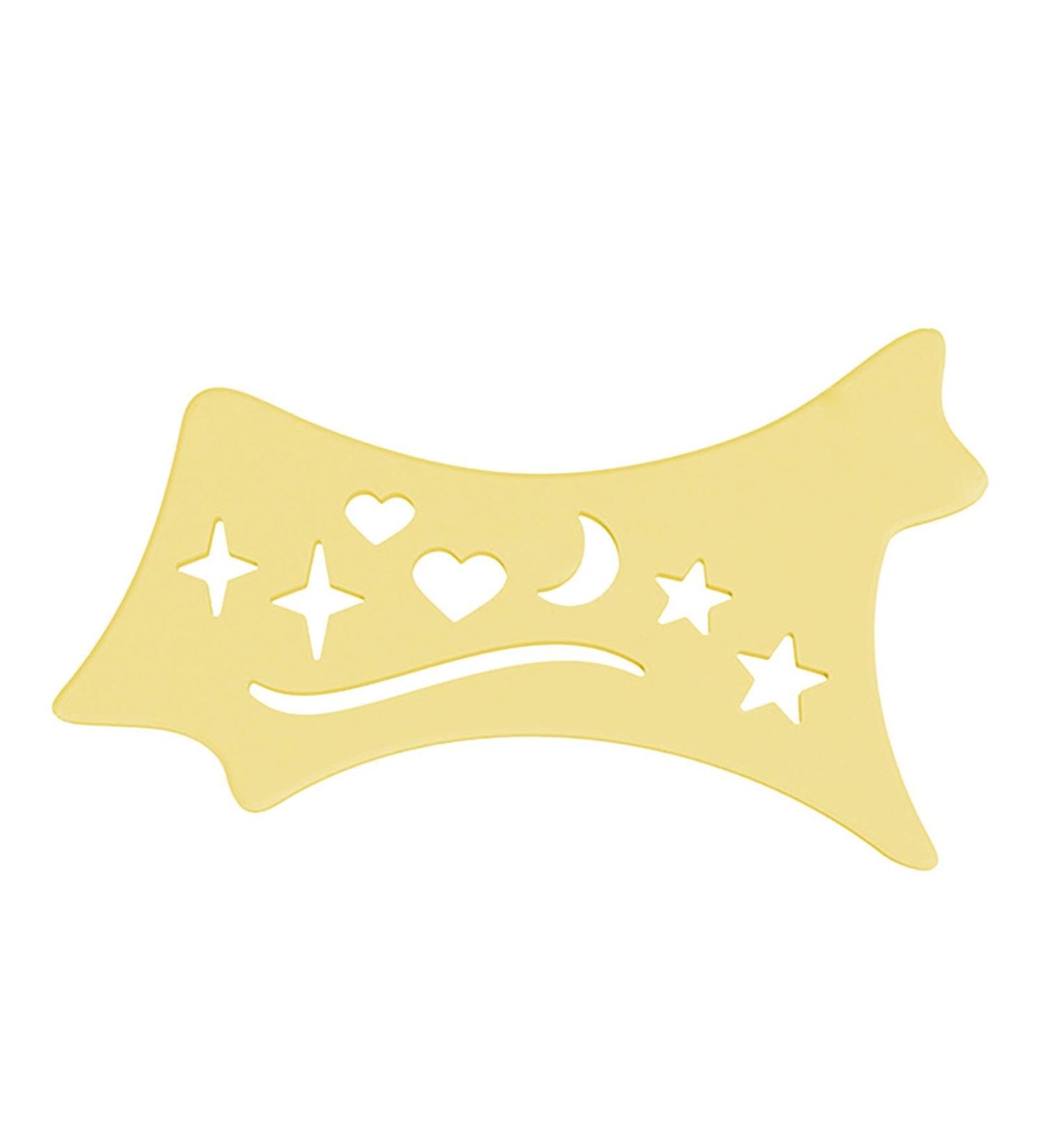 Eyeshadow and Eyeliners Stencils Pad | Flexible Eyeliners Stencils - Winged Tip Look Reusable Cleaning Cloths Beveled Design Eye Liners Yellow - Buy Online on GoSupps.com