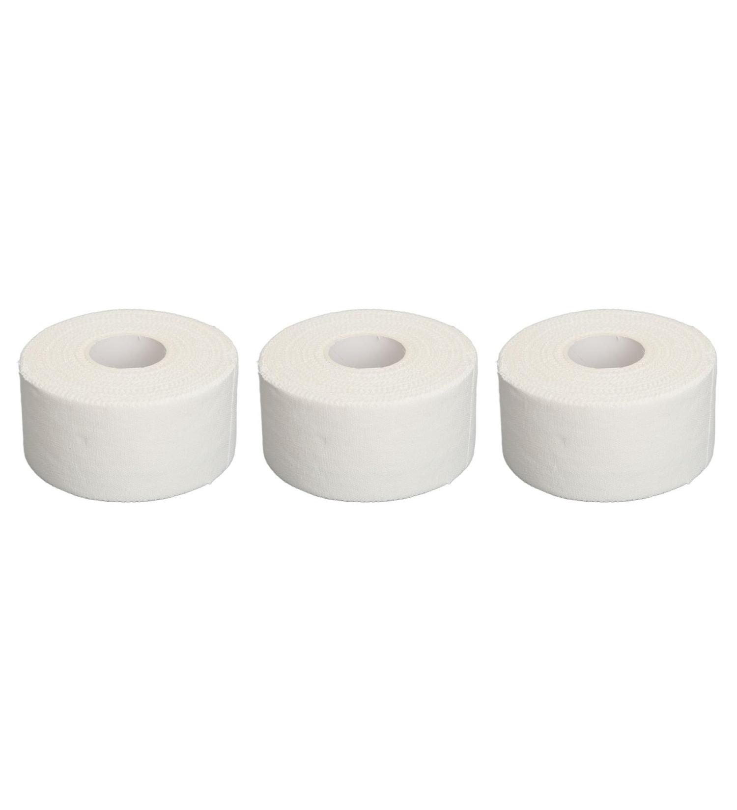 Buy 3 Rolls Elastic Athletic Tape | Pure Cotton Muscle Adhesive Tape for Fitness & Kinesiology - White | International Shipping Available - Buy Online on GoSupps.com