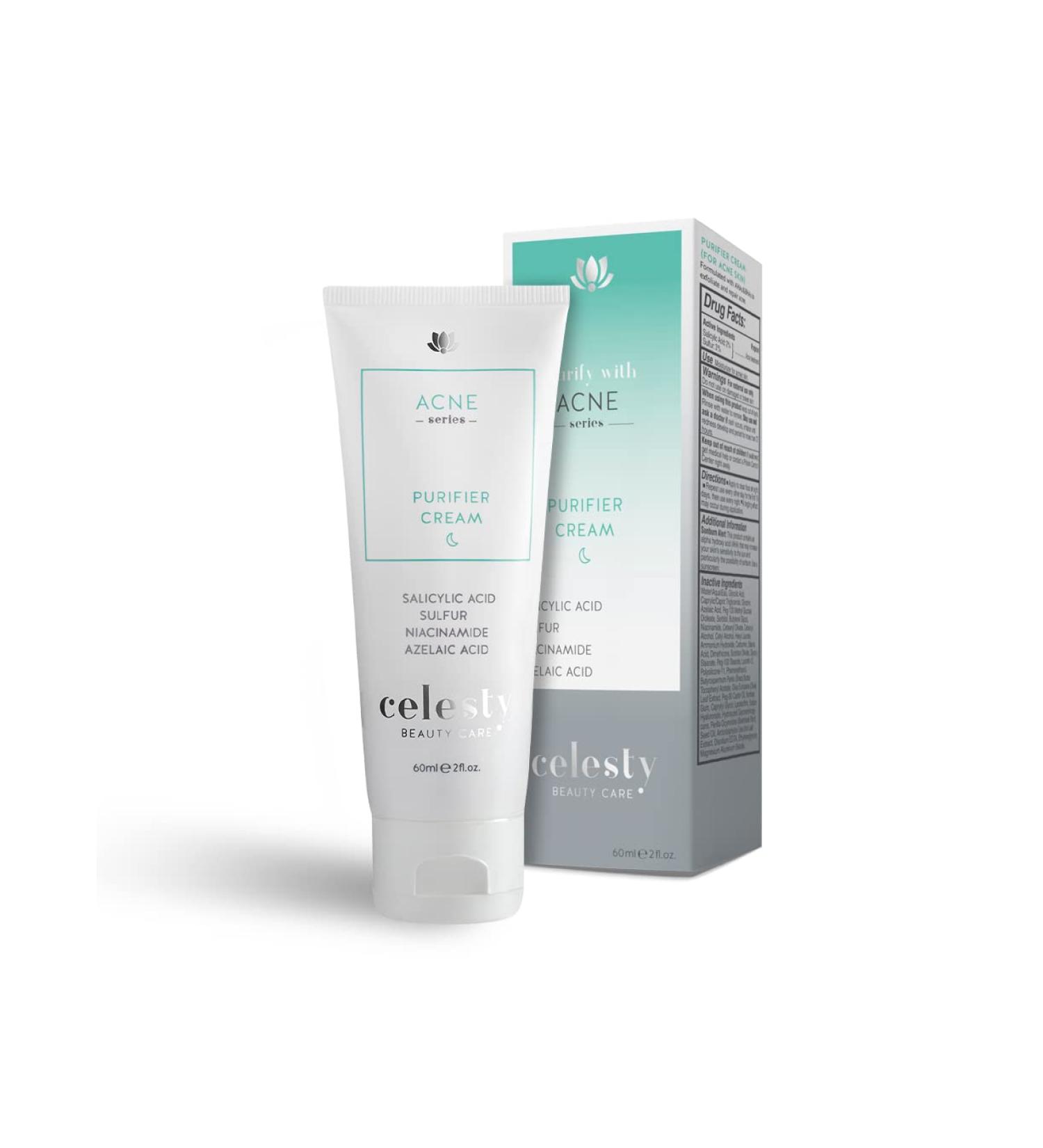 Celesty Beauty Hormonal Acne Face Moisturizer | Liquid Cream Purifier for Hormonal Acne | 60ml Acne Spot Treatment & Vitamin-Enriched Formula - Buy Online on GoSupps.com