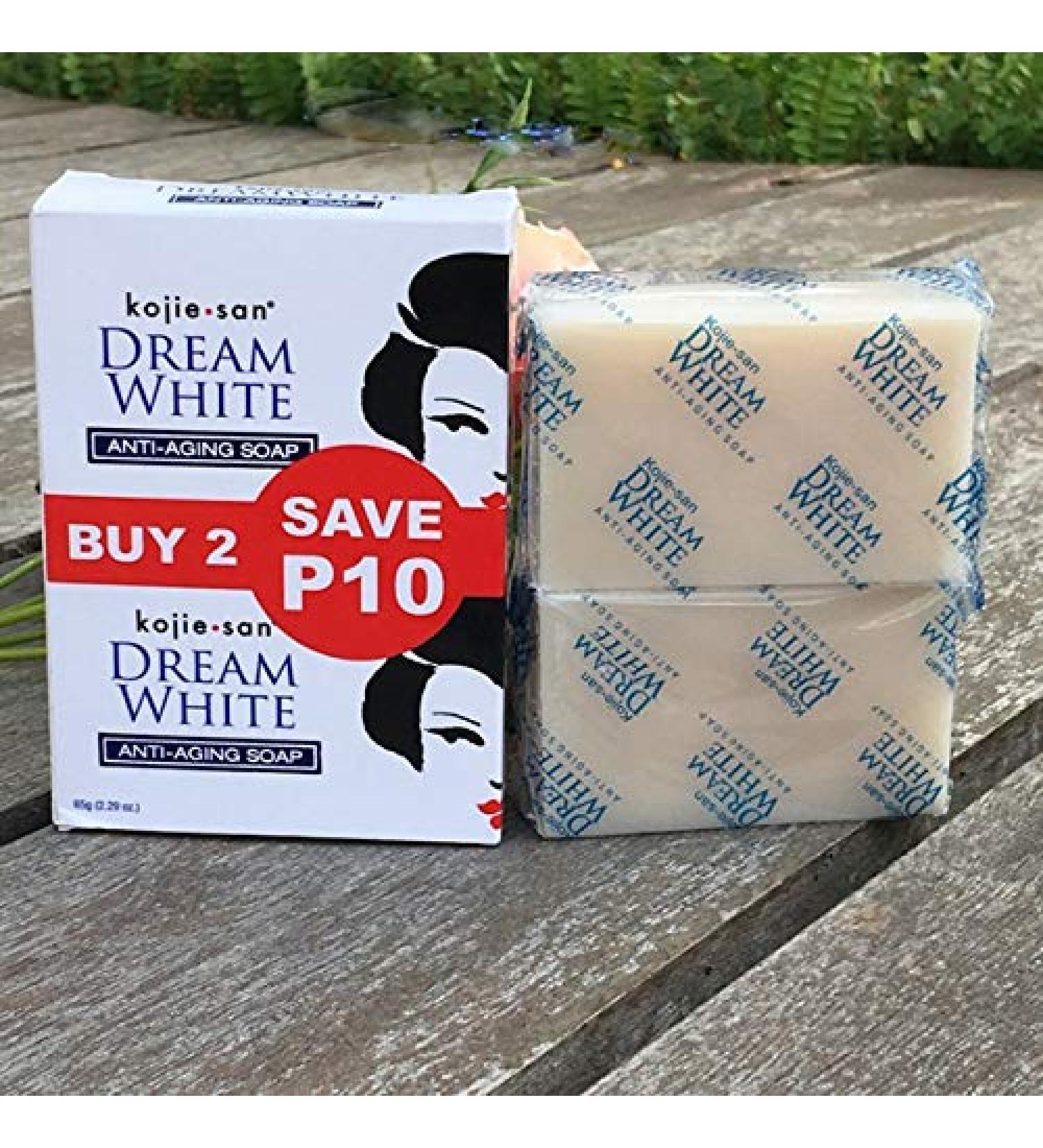 Kojie San (3 Pack) Kojie San Dream White Anti Aging Soap 2 Bar - 135g + 1 Youlooklight Screen/Phone Cleaning Cloth