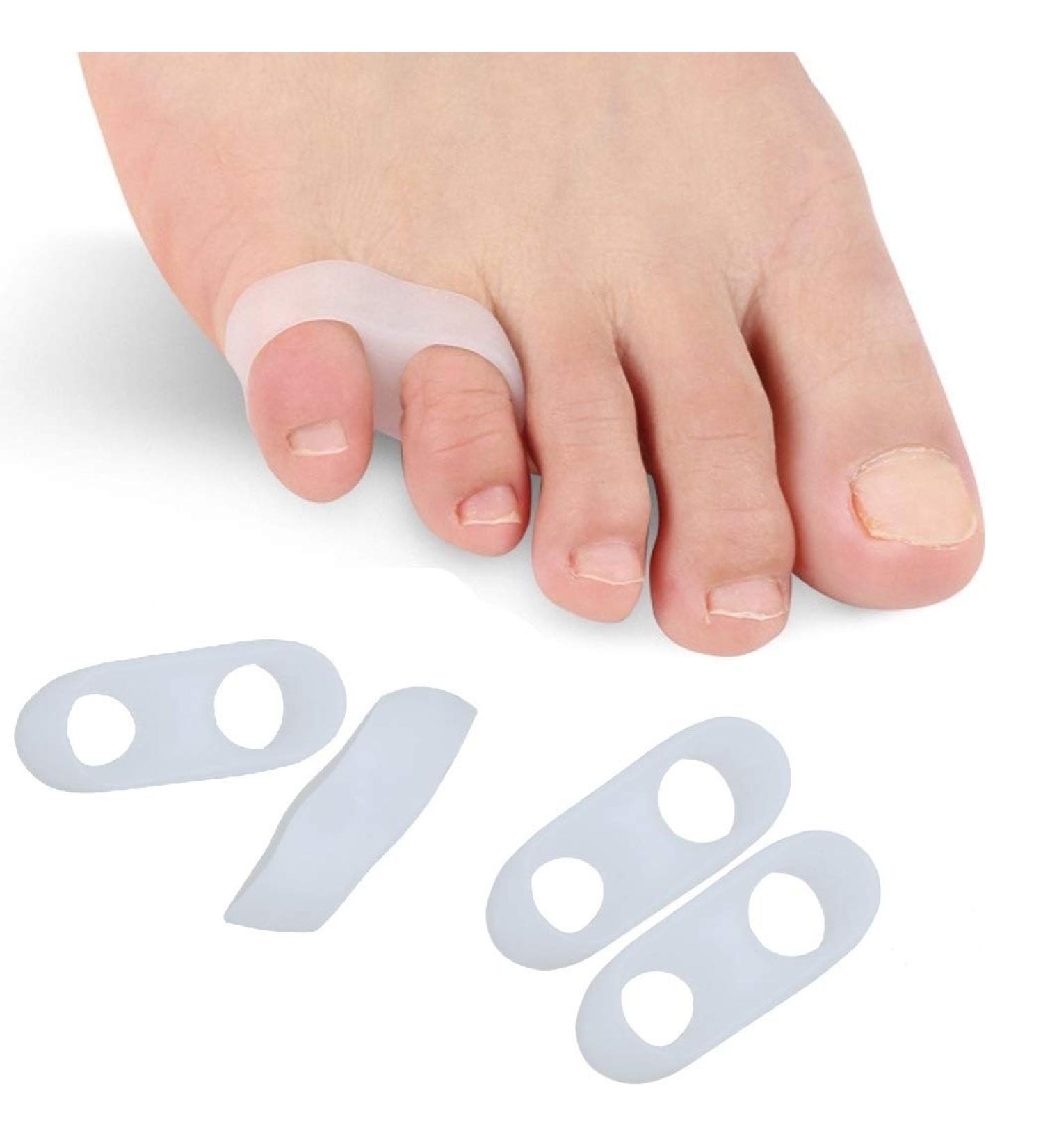 FeifanShop 4 Silicone Toe Separators for Hallux Valgus & Hammer Toe Relief - Pain Relief for Small Toes - Buy Online on GoSupps.com