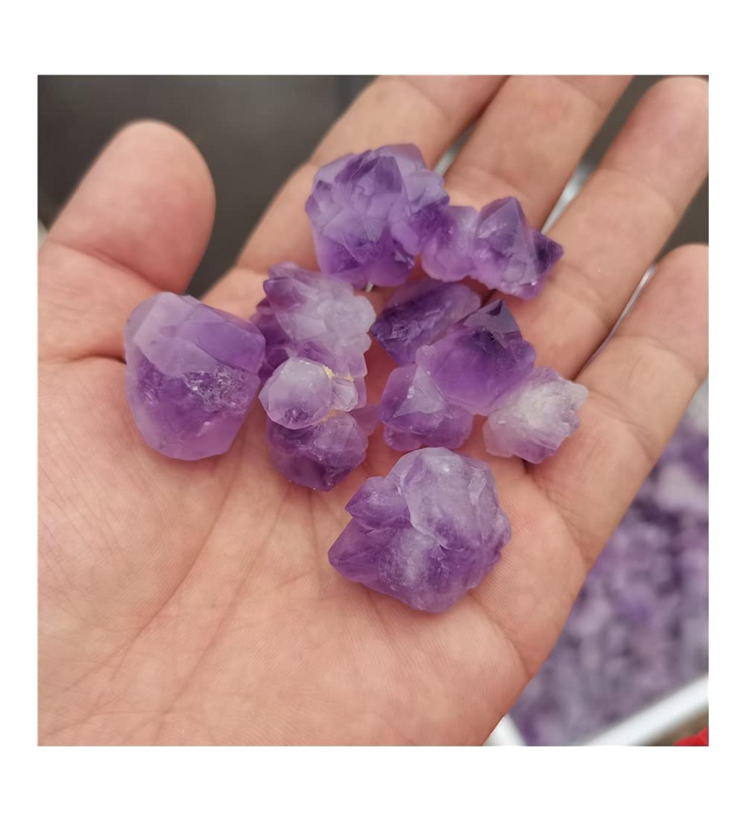 Natural Amethyst Raw Quartz Small Cluster Reiki Stone Crystal Point Specimen Home Decor Raw Crystals Beautiful Crystal Cluster (Size : 60g) - Buy Online on GoSupps.com