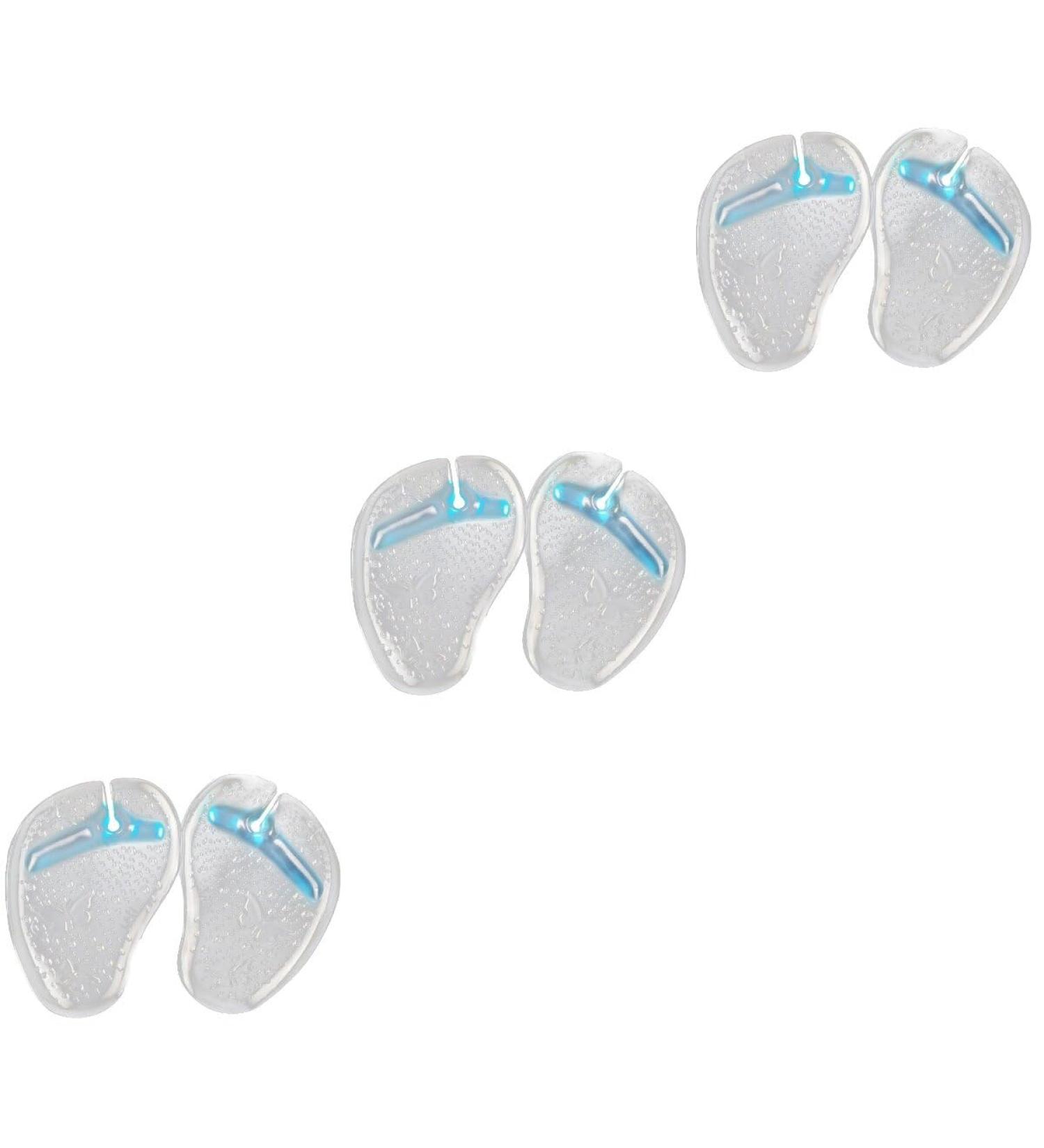 3 Pairs Gel Flip-Flops Forefoot Pads - Anti-Slip Shoe Inserts & Stickers for Ultimate Comfort | Blue - Buy Online on GoSupps.com