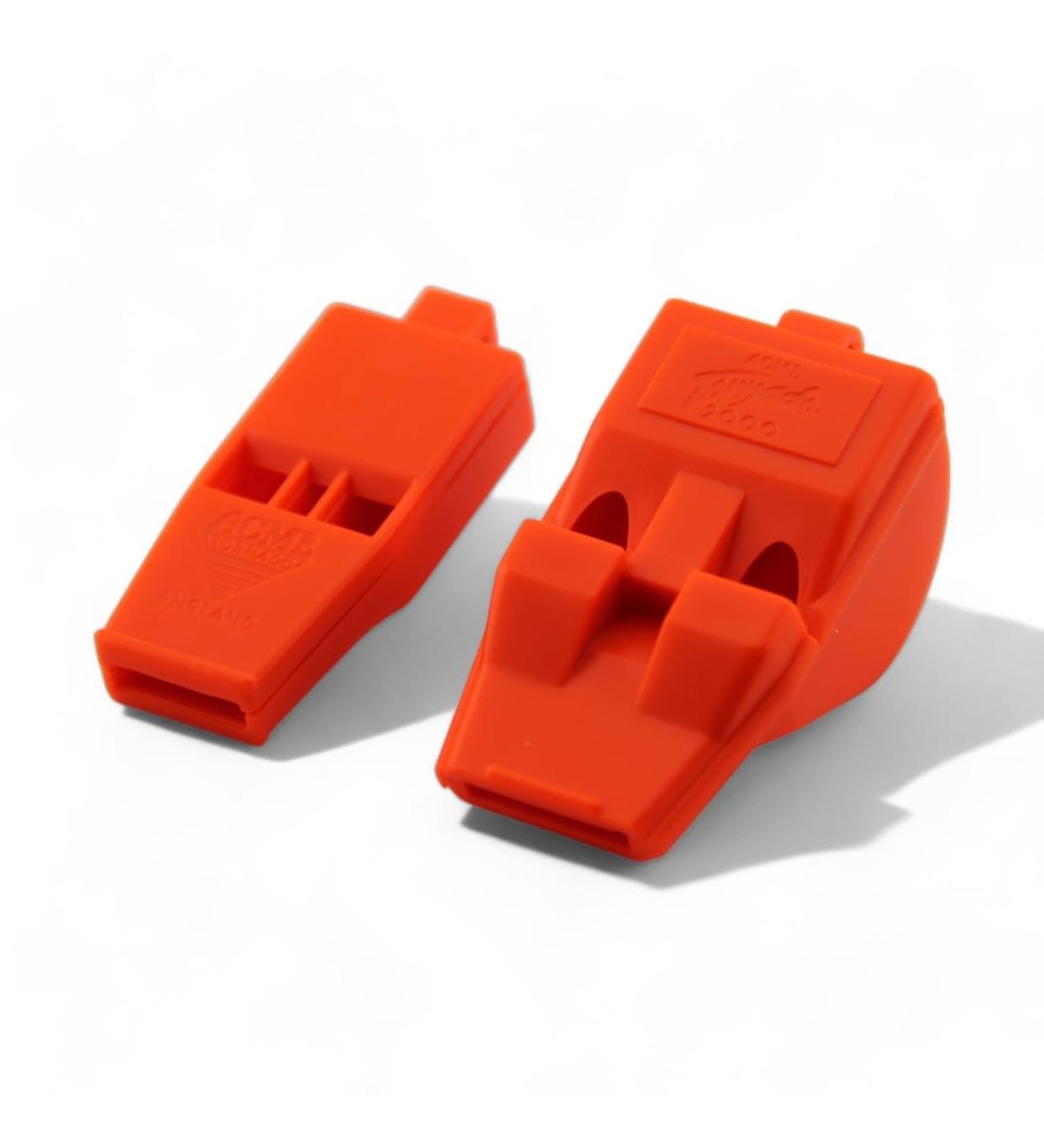 Acme Tornado Slimline No.636 & T2000 Double Pack | Loud Shrill Signal Pipes | SOLAS & Mountain Rescue Approved | Bright Signal Orange - Buy Online on GoSupps.com