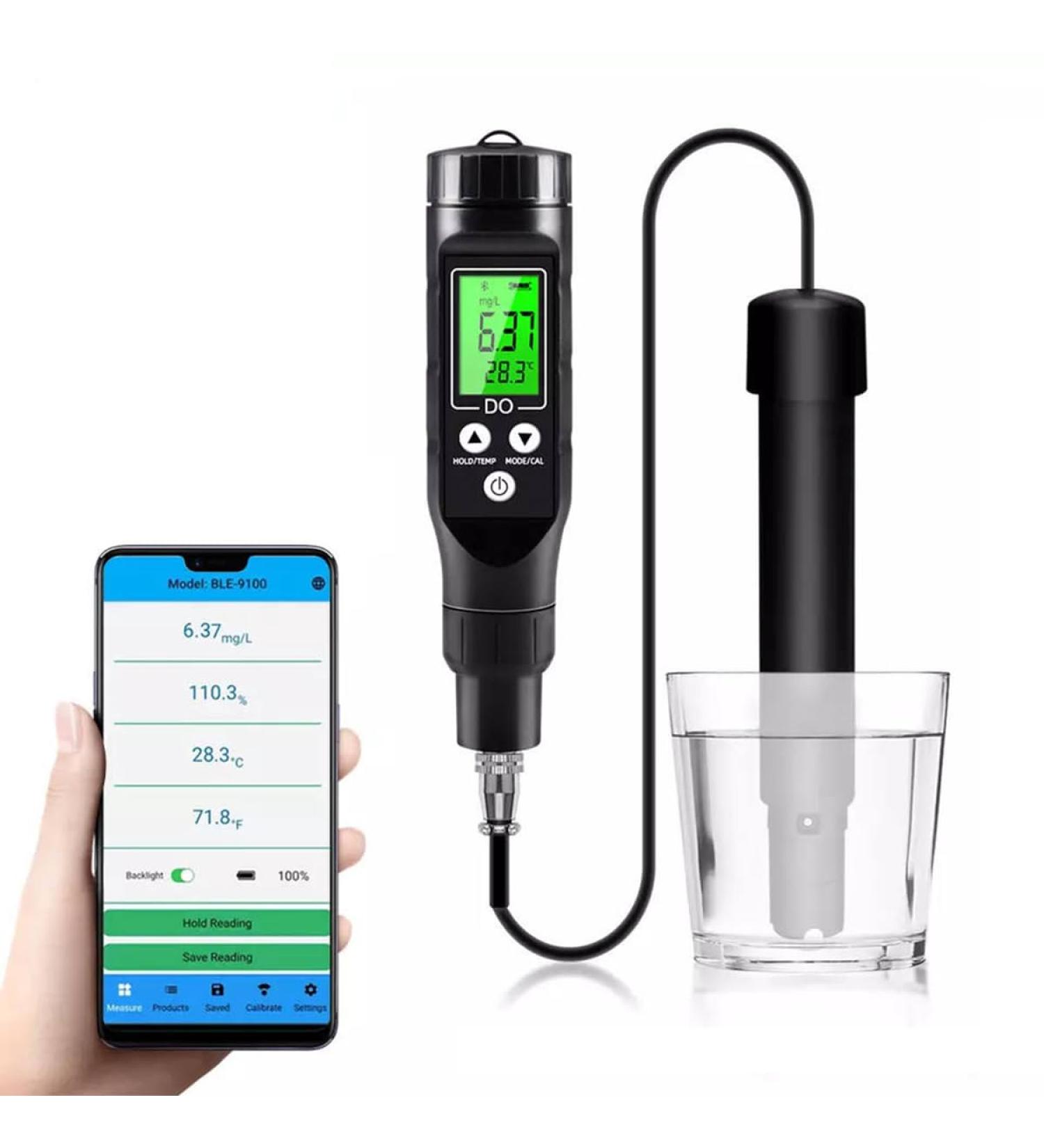 Intelligent Portable Bluetooth Dissolved Oxygen Meter | High-Precision Water Quality Tester (0.0 30.0 mg/L) - Buy Online on GoSupps.com