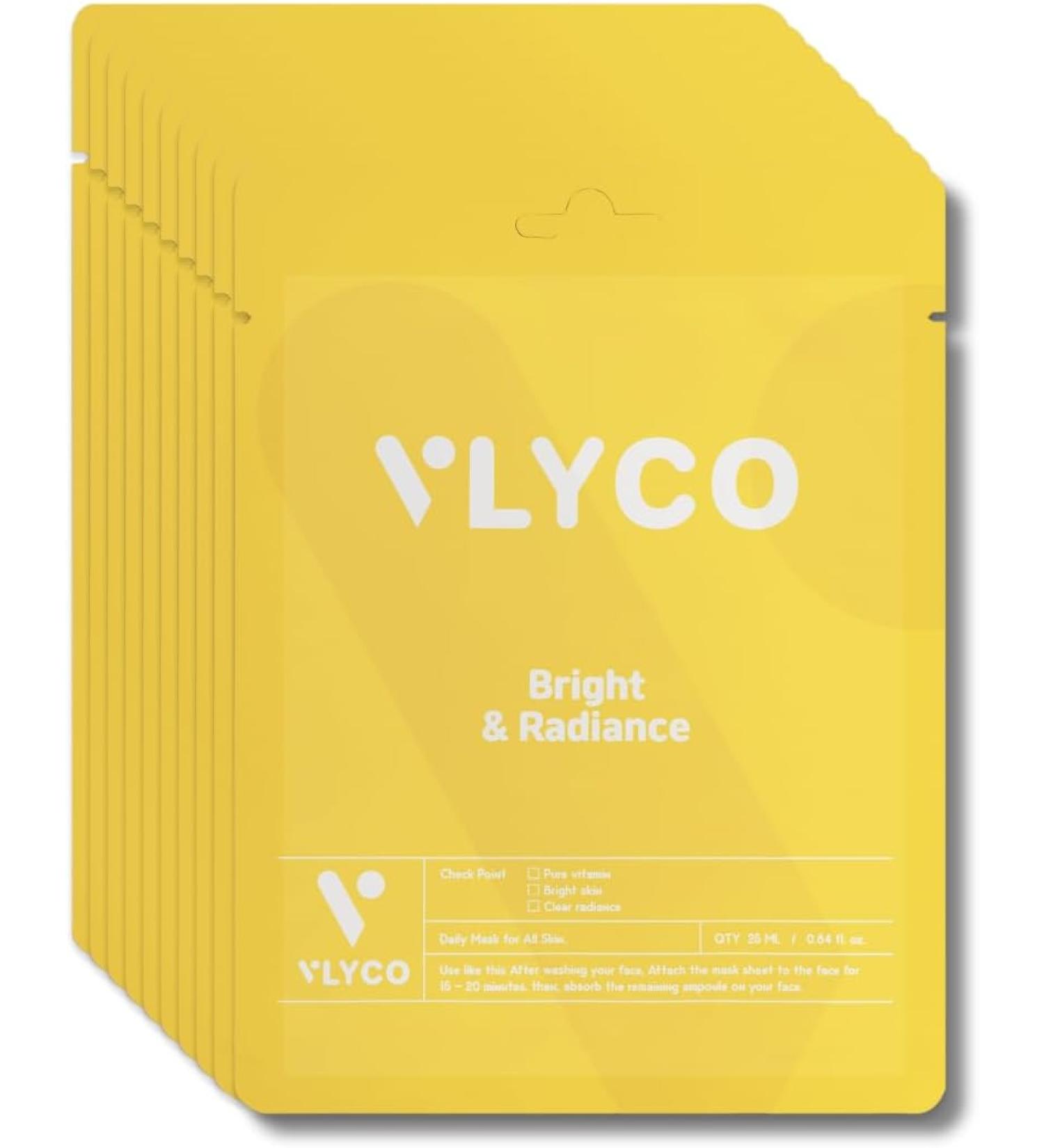 VLYCO Vitamin C Face Sheet MaskKorean Skincare Sheet Masks for Brightening & Radiance Revitalizing & Refreshing Face Masks for All Skin Types - Pack Of 10 - Buy Online on GoSupps.com
