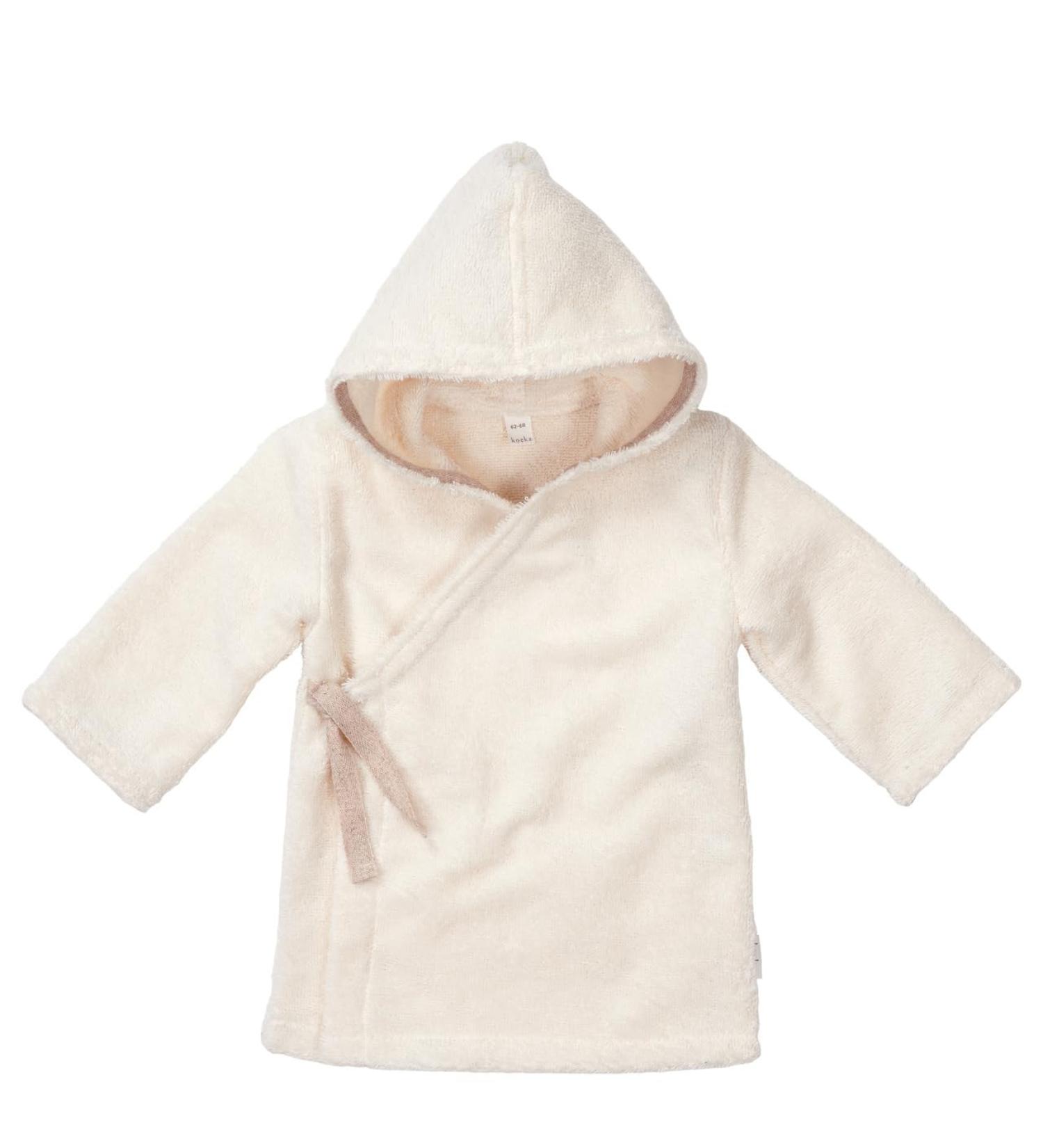Koeka Baby Bathrobe for Boys & Girls | Organic Cotton Hooded Housecoat - Dijon - Size 74-80 - Buy Online on GoSupps.com