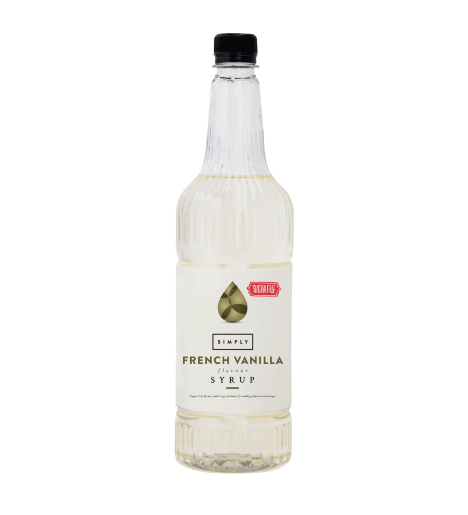 French Vanilla Syrup - Sugar Free, Low Calorie, Vegan & Nut Free (1 Litre) - Perfect for Coffee, Cocktails & Baking - Buy Online on GoSupps.com