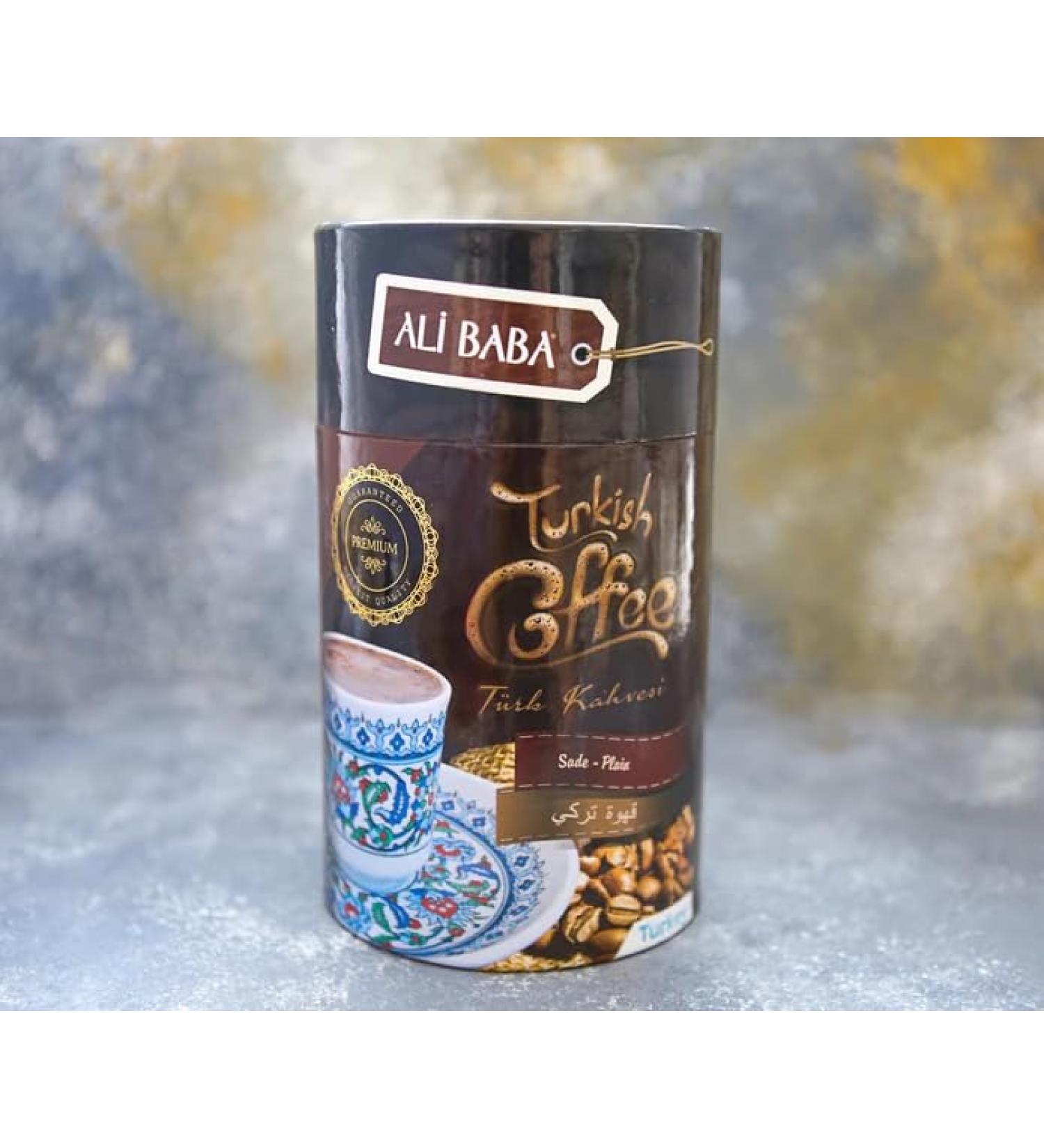 Ali Baba Plain Turkish Coffee (Sade Turk Kahvesi) | Experience the Rich Tradition of Turkish Coffee | Indulge in the Distinct Aroma and Flavor of Centuries-Old Brew | 300g