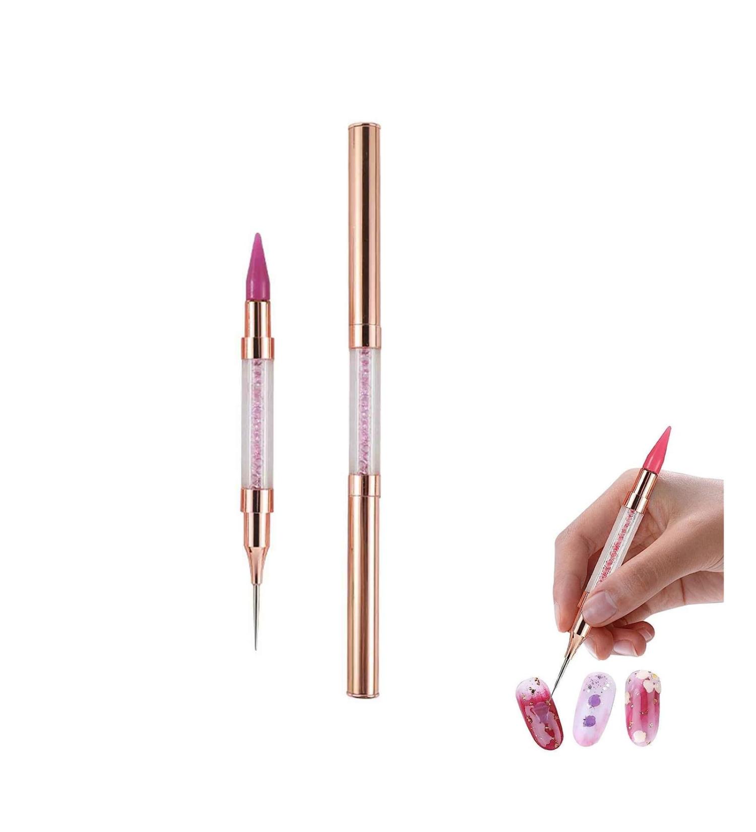 Dual End Rhinestone Pen Tool Nail Rhinestone Picker Dotting Tool Diamond Painting Dotting Pen Nail Art Dotting Pen Pick Up Applicator Dual Tips Dotting Pen Beads for DIY Nail Art Crafts (F) - Buy Online on GoSupps.com