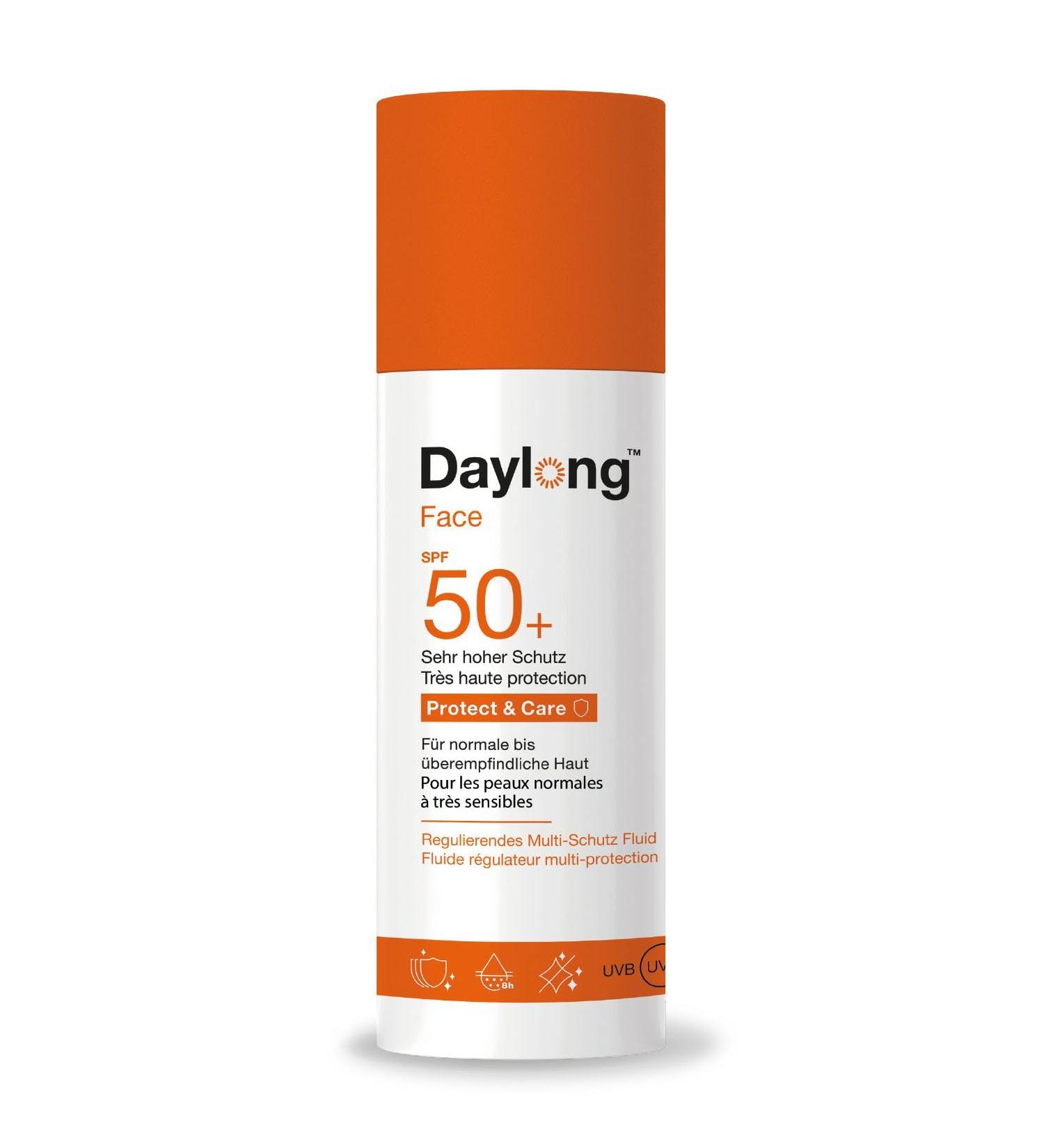 Daylong Protect & Care Cr me Solaire Fluide SPF50+ Visage et corps Base maquillage quotidien Hydratation 24h 50ml Protect & Care SPF50+ - Buy Online on GoSupps.com