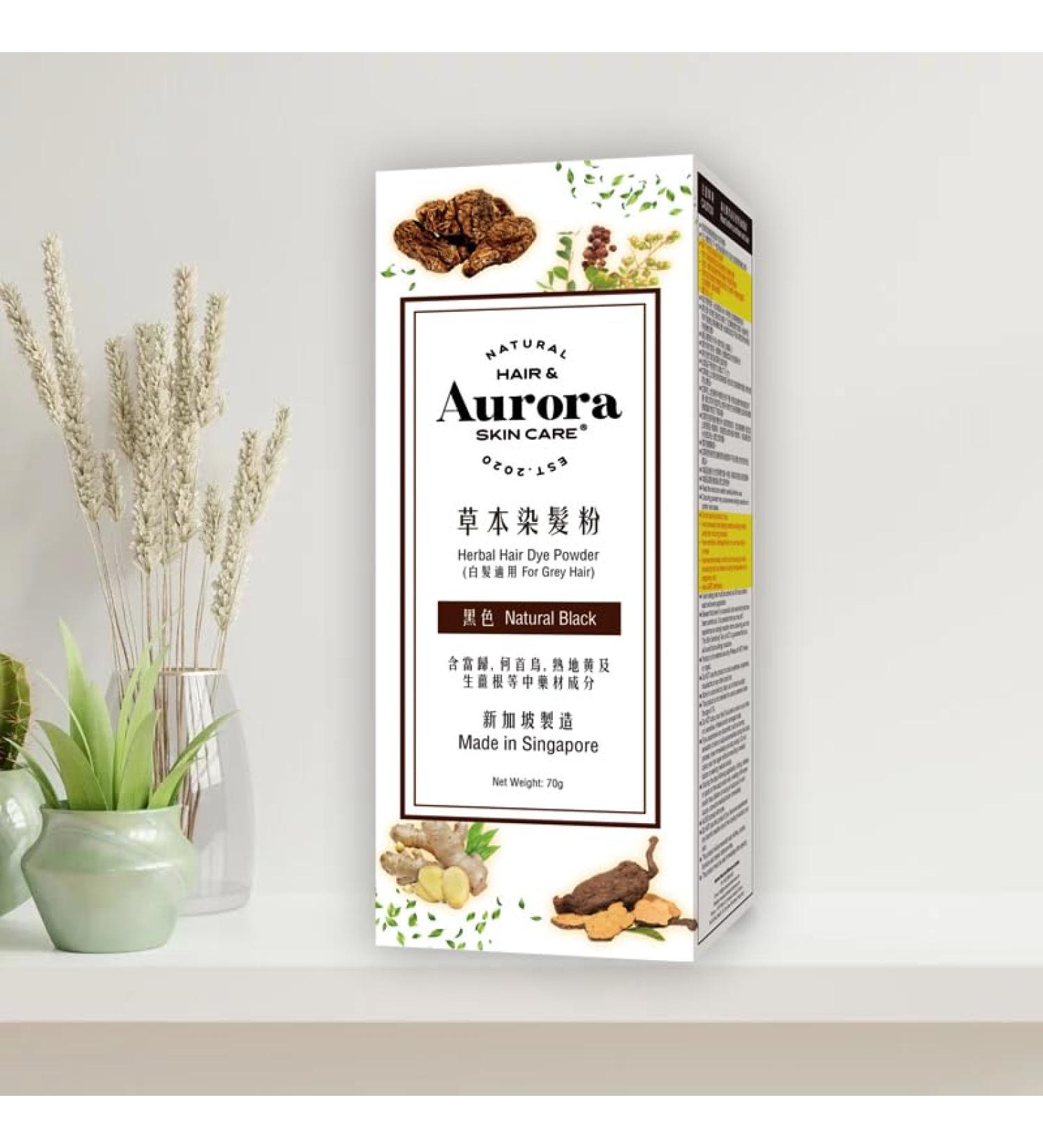 Aurora Coloring Powder (Natural Black) (For Gray Hair)