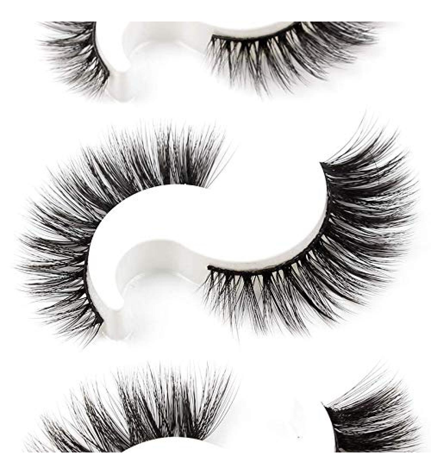 Buy Wrong Eyelashes: 9 Pairs Long Thick 3D Handmade Black Lashes - Reusable Invisible Band for Cosplay (Y308) - International Shipping Available - Buy Online on GoSupps.com