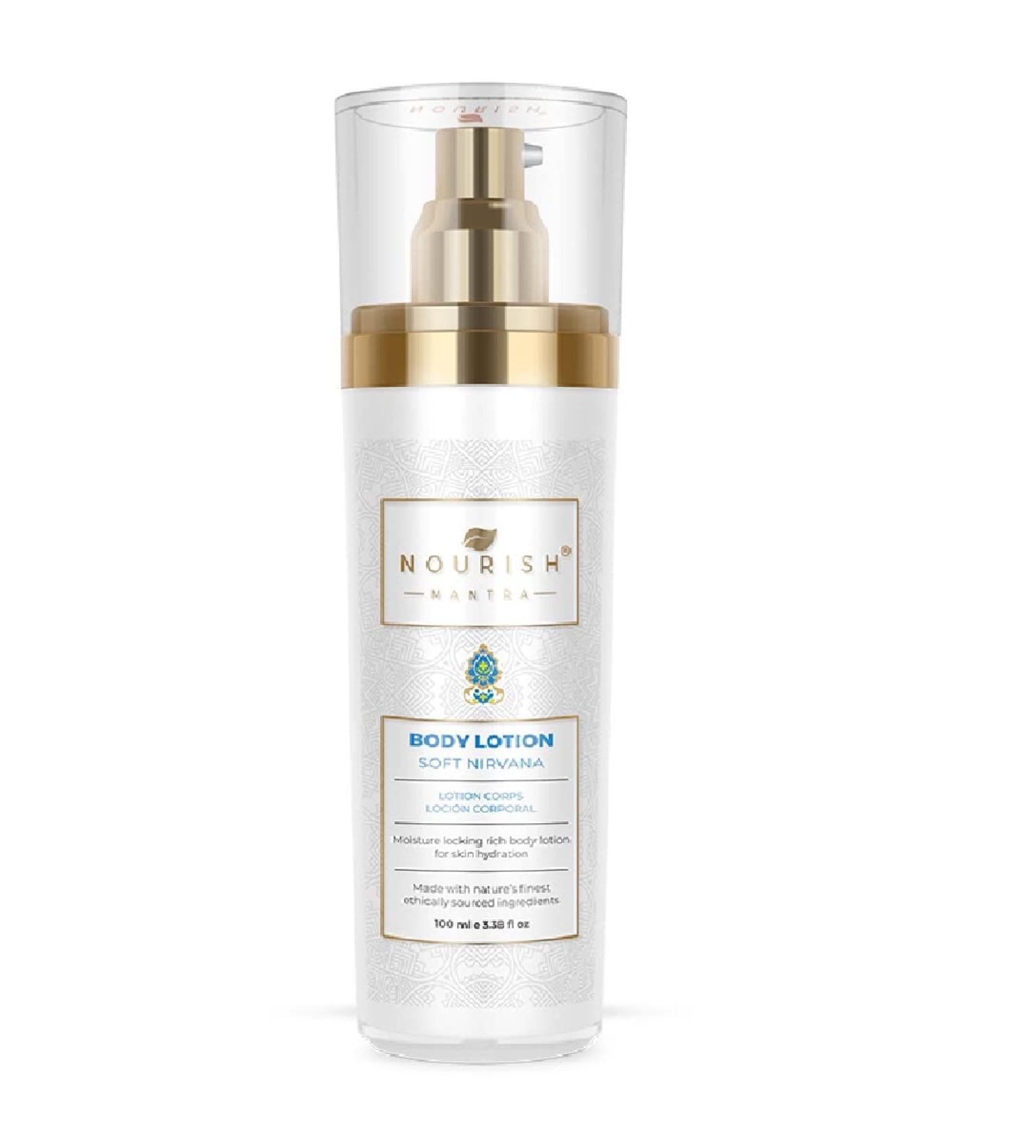 NOURISH MANTRA Soft Nirvana Body Lotion 100ml | Hydrating Moisturizing & Repairing for All Skin Types | Ideal for Winter Dryness | Unisex Body Lotion - Buy Online on GoSupps.com