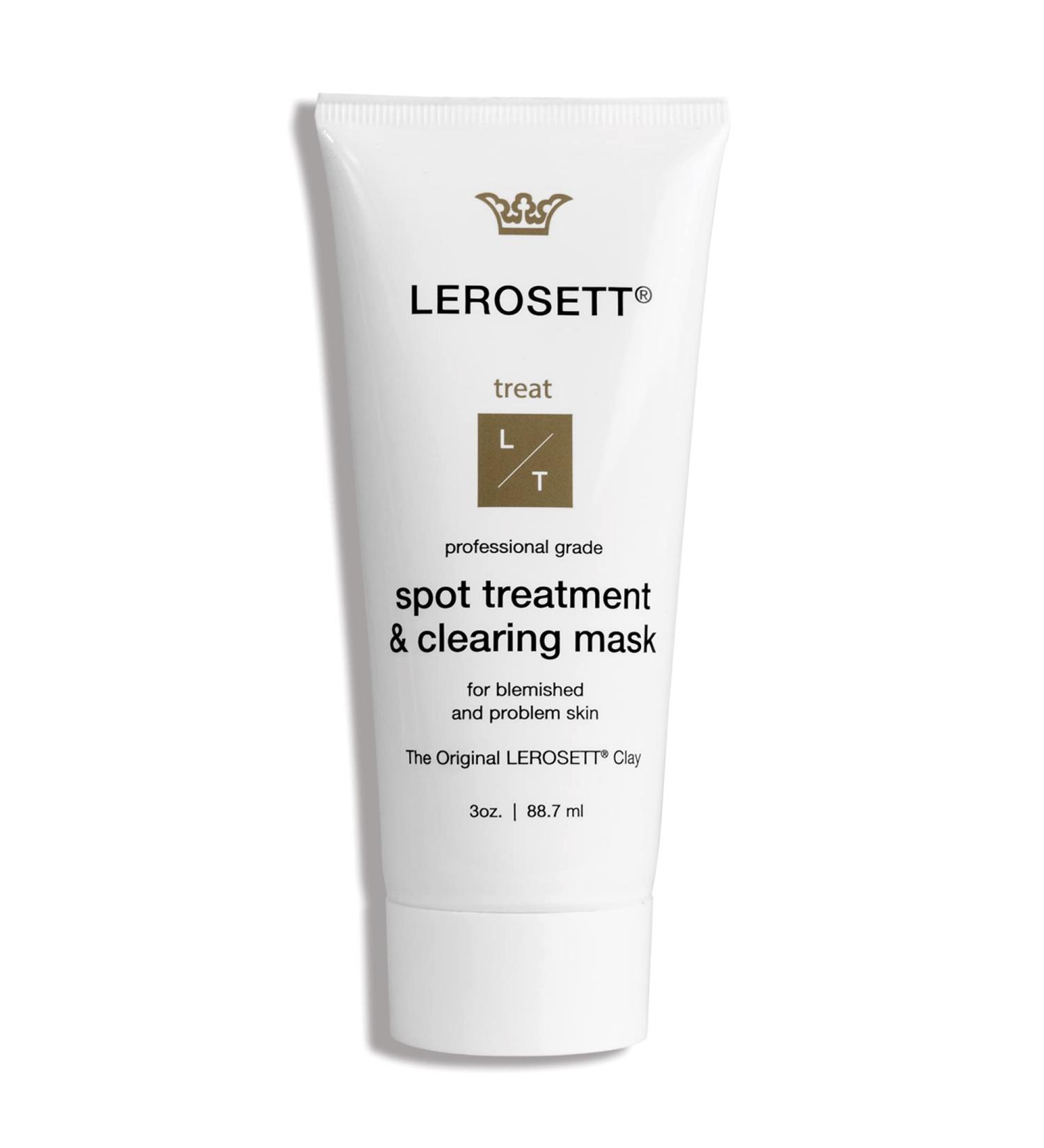 LEROSETT Spot Treatment & Clay Mask - Swedish Clay for Acne Prone Skin - Minimize Pores, Pimples, Blackheads, Detox & Blemishes - All-Natural, Vegan - 3 oz - Buy Online on GoSupps.com