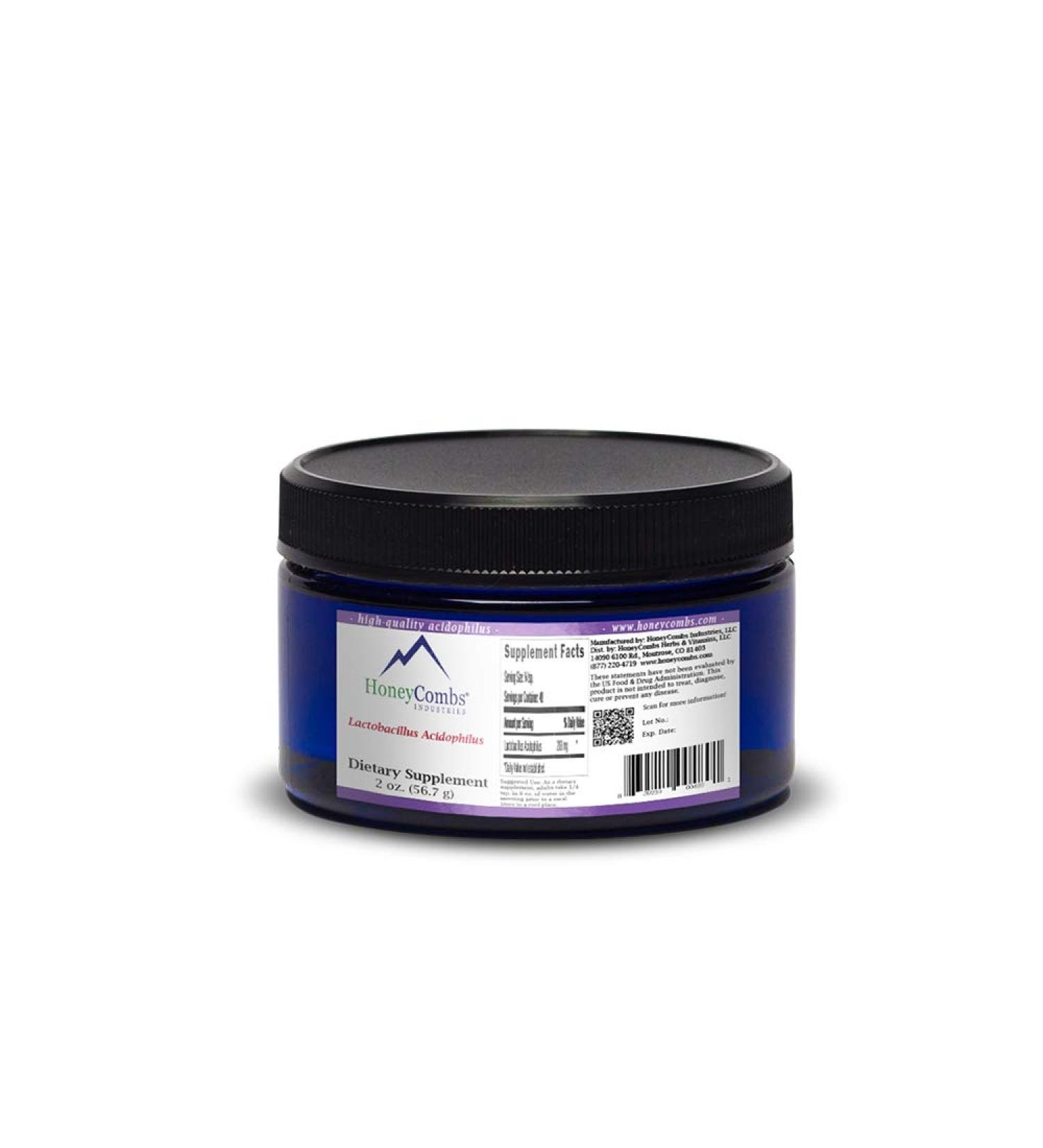 Lactobacillus Acidophilus Probiotic Powder Women s & Men s Natural Probiotic Supplement Pure Lactobacillus Acidophilus Supplement with 12 Billion Live Gut-Friendly Bacteria 2 Oz.