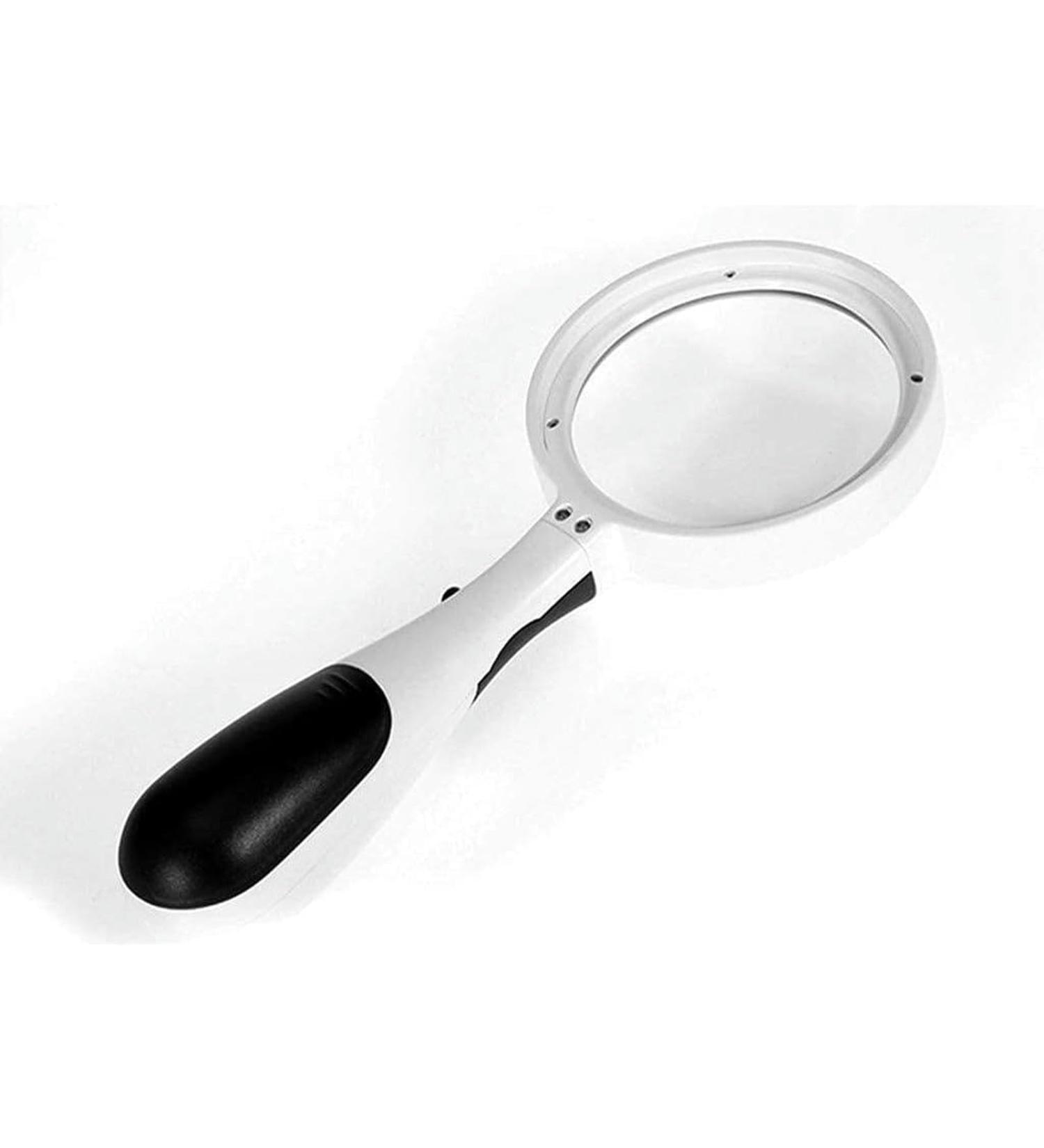 Portable Magnifier 3 Times Handheld with LED Light Reading Black and White Handle Glass Material Full of Stars - Buy Online on GoSupps.com