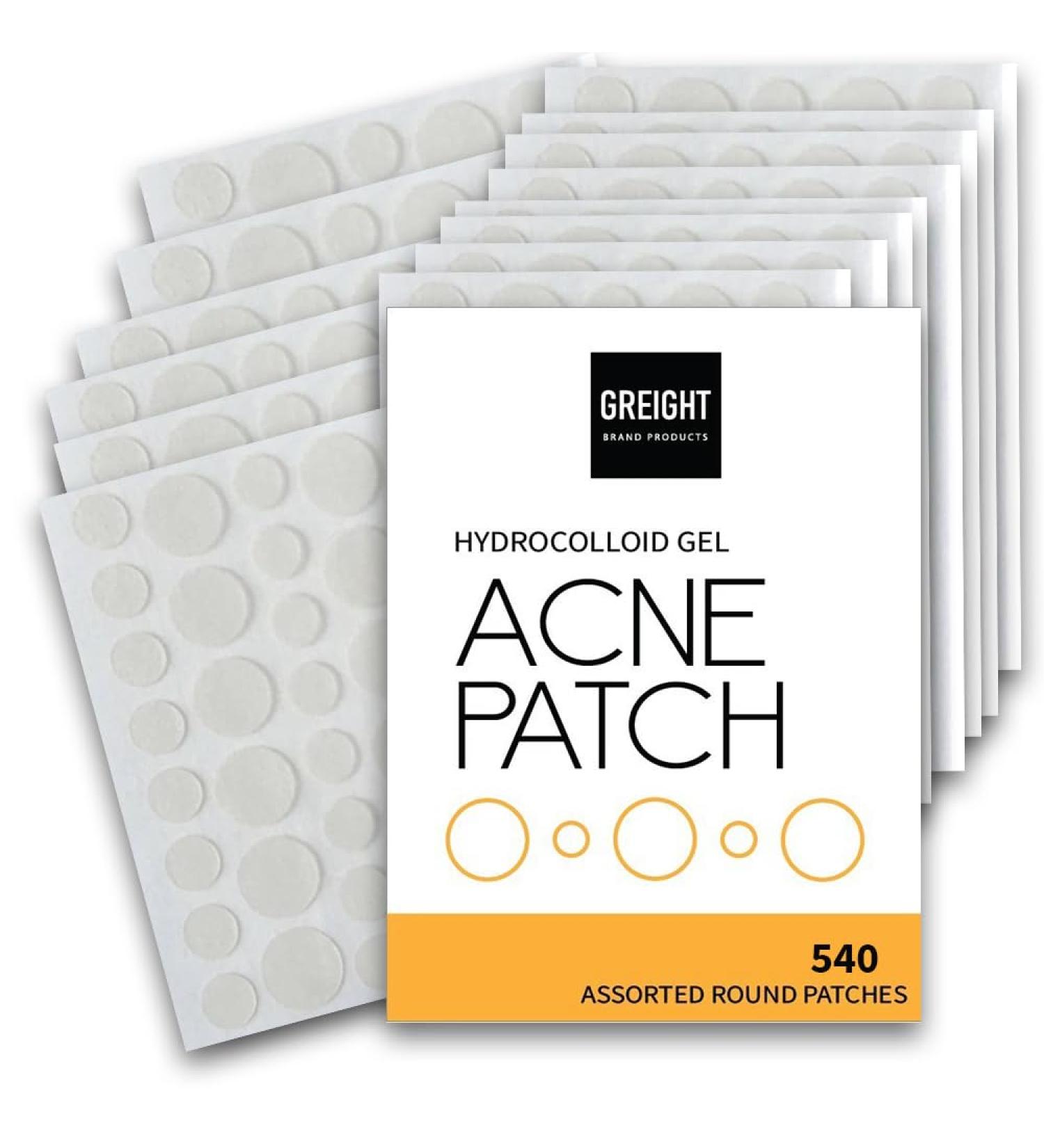 Hydrocolloid Acne Pimple Patches (540 Patches 2 Sizes) - Invisible Spot Cover For Acne Treatments Breakout Conceals Acne Reduces Pimples and Blackheads