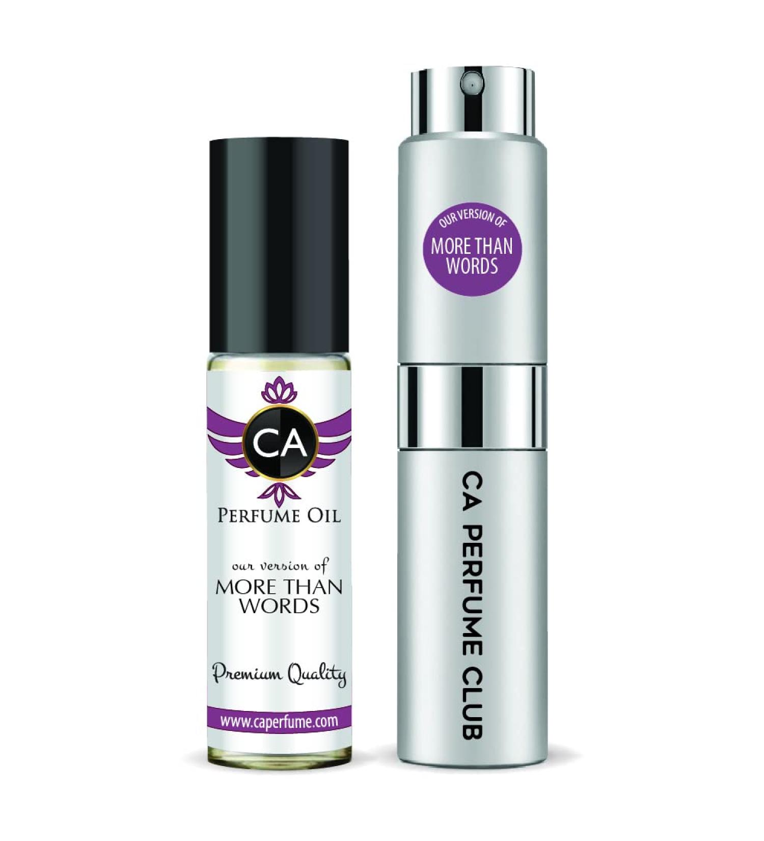 CA Perfume Duo Impression of More Than Words For Women & Men Eau de Parfum Refillable Atomizer Sprayer + Fragrance Body Oil Long Lasting Sample Travel Size Roll-On Bottle 0.27 Fl Oz+0.33 Fl Oz - Buy Online on GoSupps.com