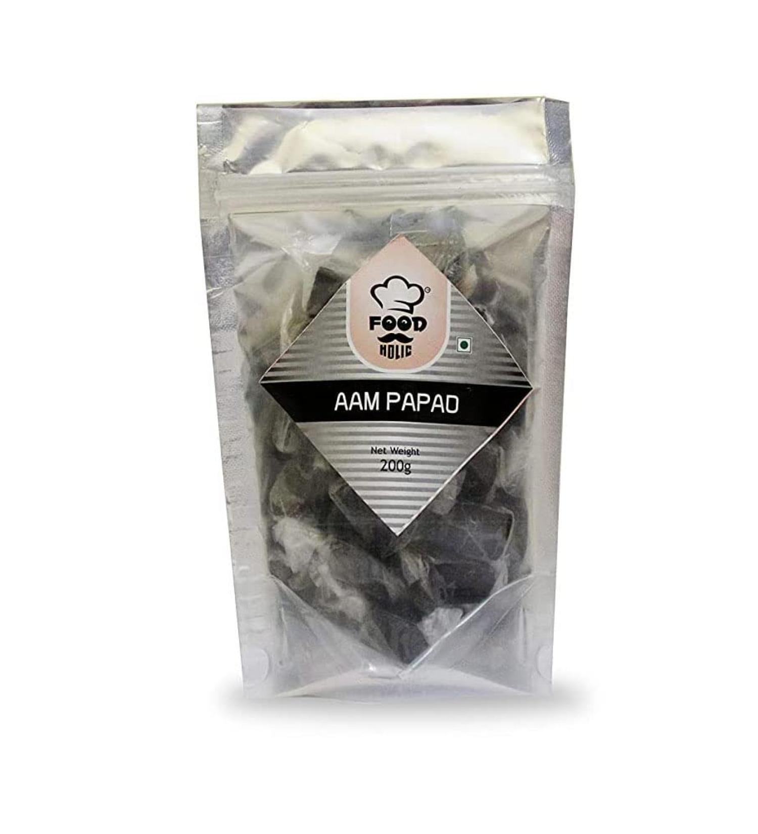 Foodholic Aam papad Premium Khatta Aam Papad Slice Bar (200 Gm)_Packing May Vary
