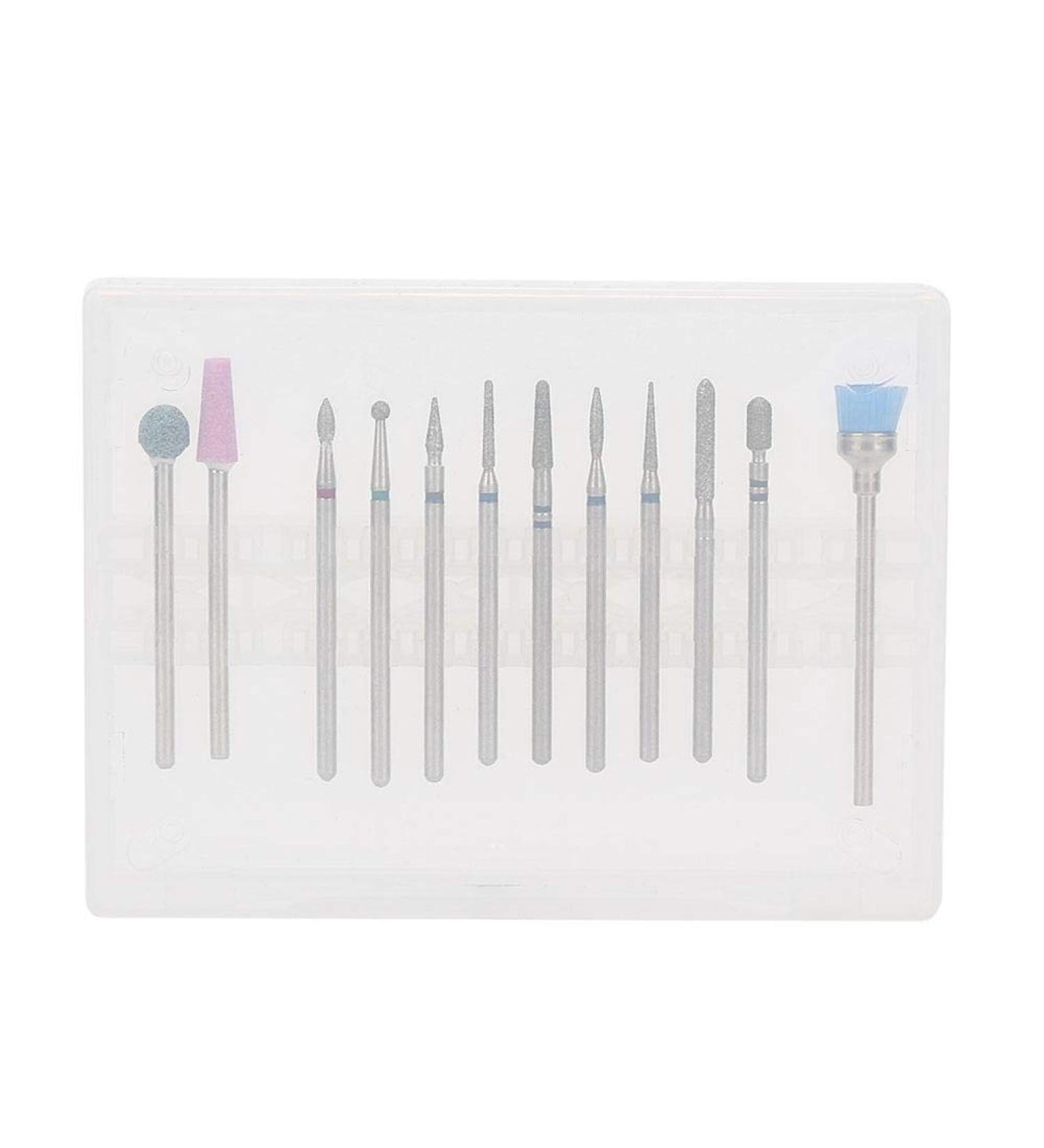 Dekaim Nail Drill Bit Set | 12pcs Tungsten Alloy Nail Polishing Drill Bits for Manicure & Pedicure - Type A - Buy Online on GoSupps.com