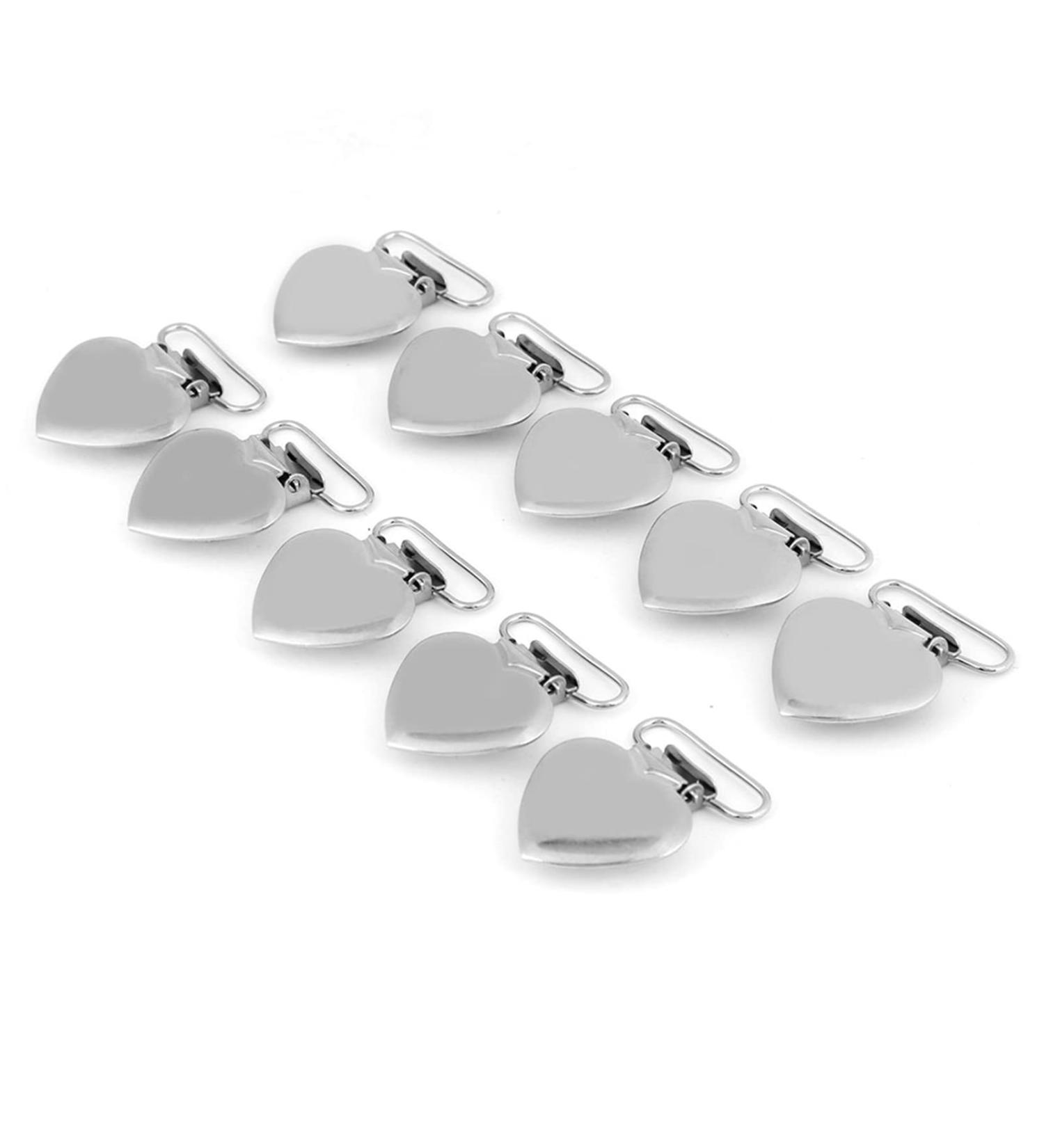 10-Pack Silver Plastic Pacifier Clips & Braces Clips - Durable Teeth Holder | Peachherz - Buy Online on GoSupps.com