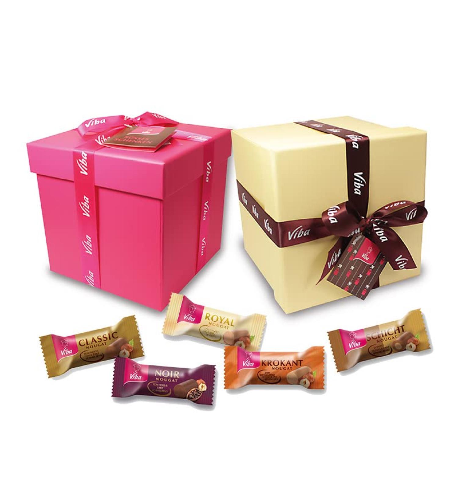 Viba's Sweet Gift Box - 70 Mini Nougat Treats (700g) | Perfect International Gift Idea - Buy Online on GoSupps.com