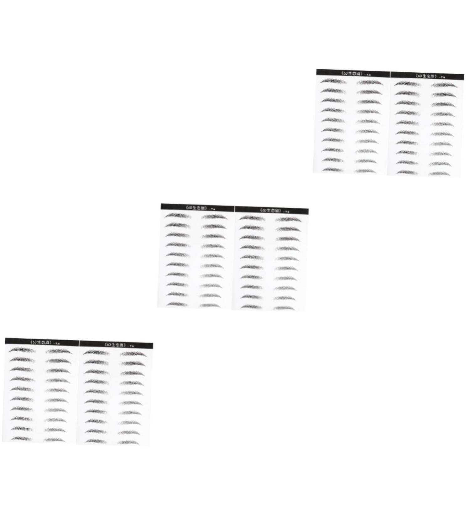 FOMIYES 6 Sheets Pairs Black Stickers Waterproof Eyebrow Template Modify 4 Stickers - Buy Online on GoSupps.com