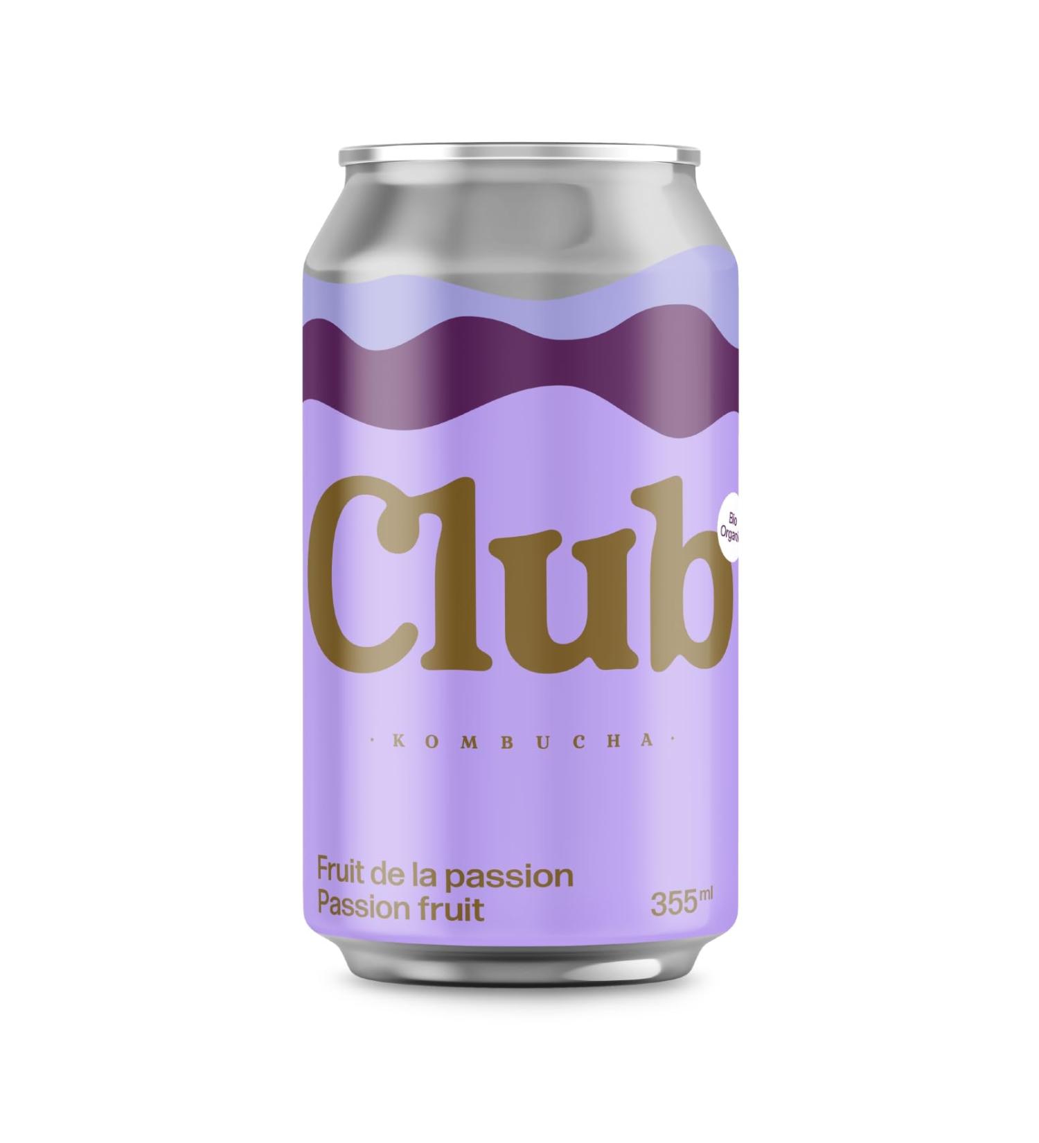 Club Kombucha Passion Fruit Flavoured Organic Kombucha 355 ml
