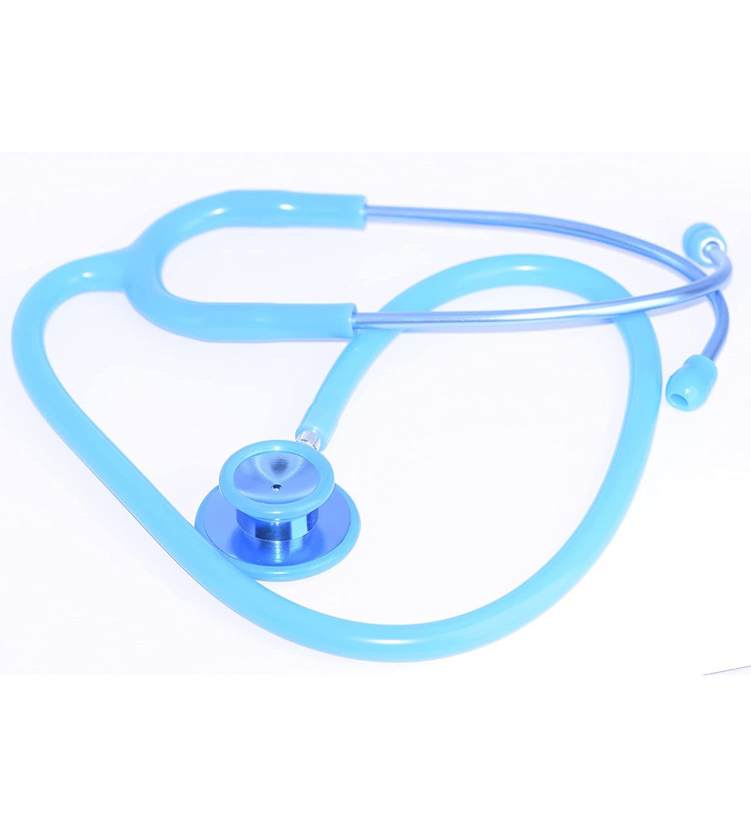 MARLAS Pro Single Head Stethoscope Ideal for EMT Doctor Nurse Vet Medical Student Health Blood Stethoscope Latex Free (Blue)