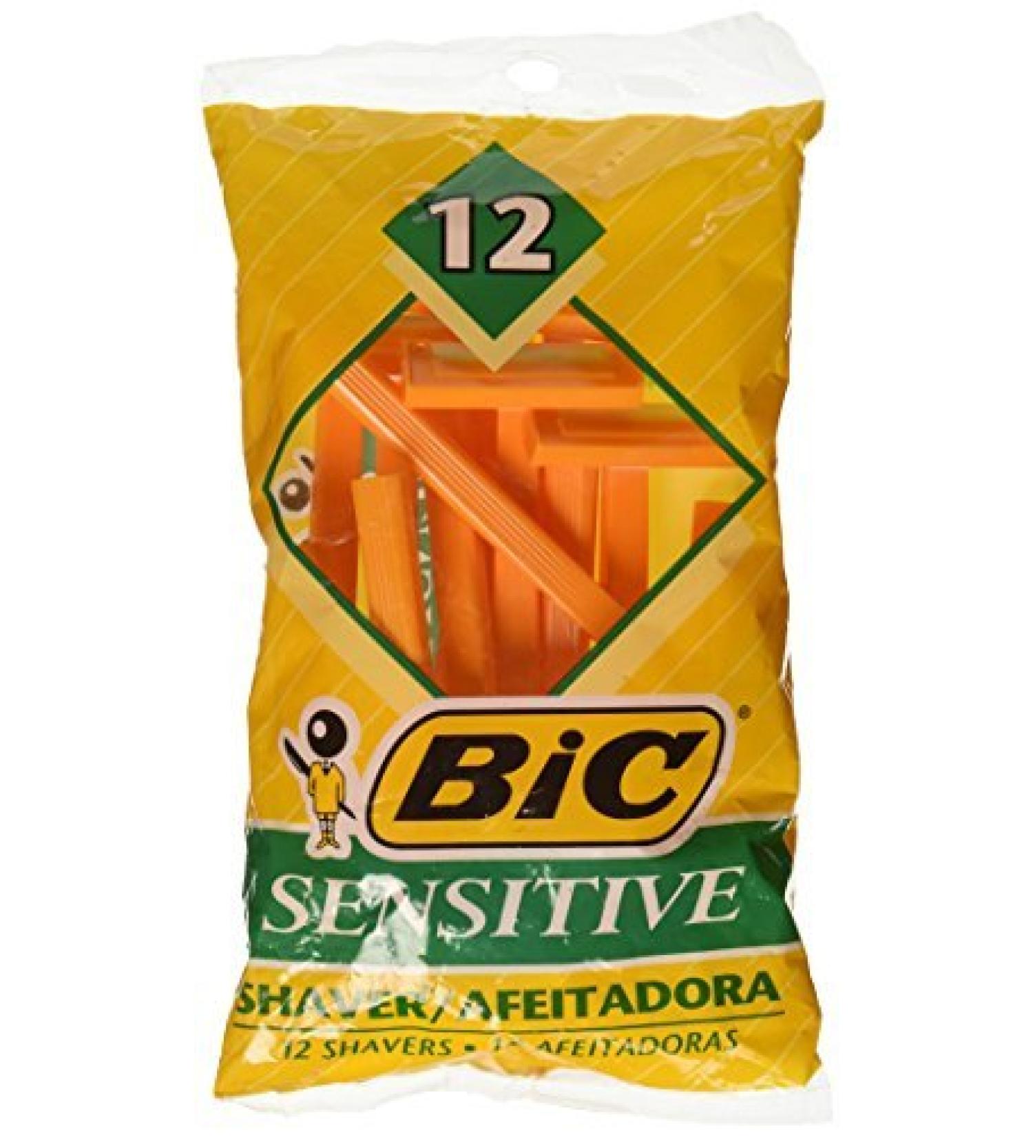 Bic Single Blade Shavers Sensitive Skin  12 each by Bic 12 Count (Pack of 1)