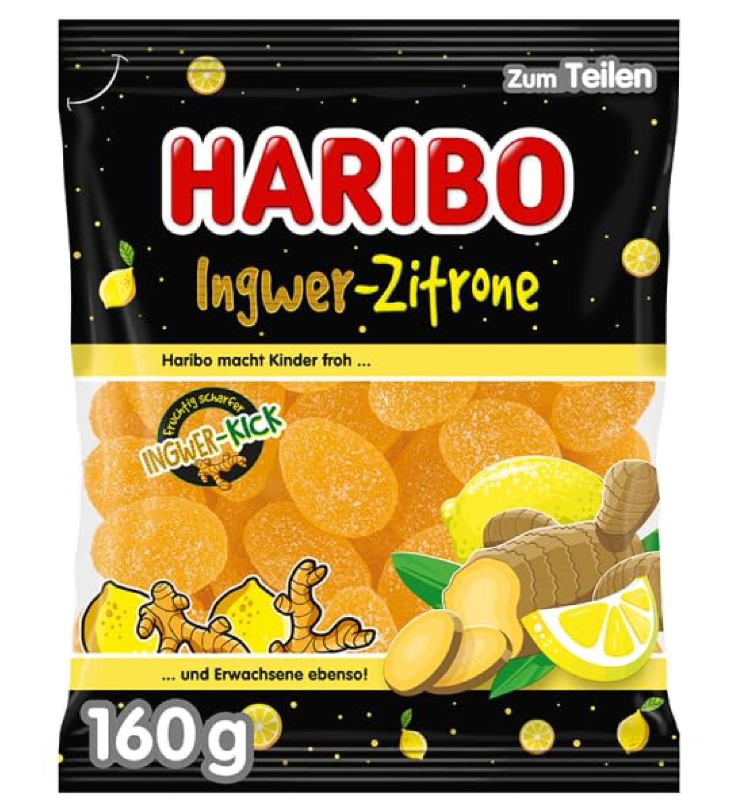 HARIBO Haribo Pack of 12 sachets of ginger lemon 160 g (12 x 160 g)