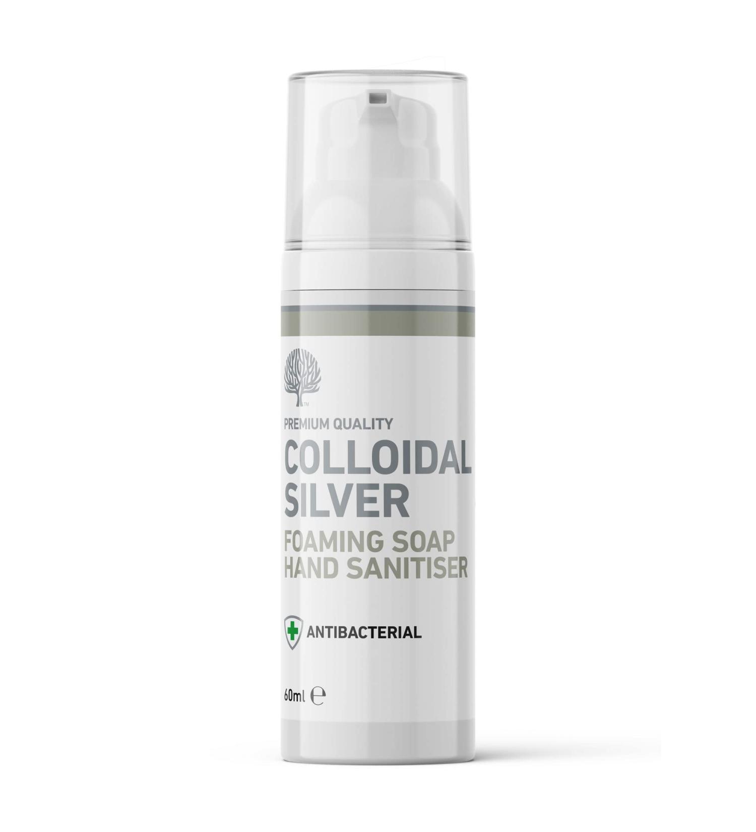 Premium Antibacterial Colloidal Silver Foaming Hand Soap - 60ml - Buy Online on GoSupps.com