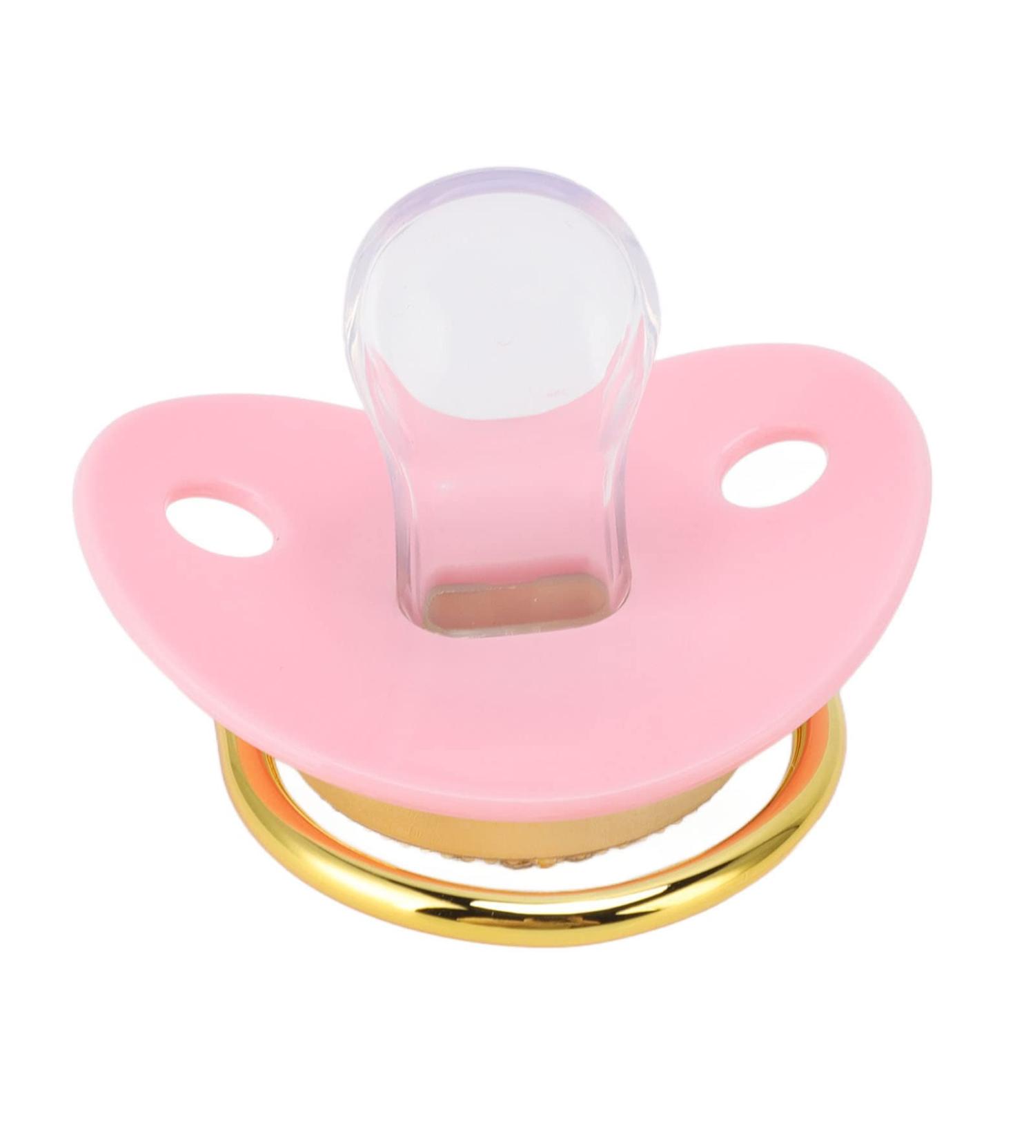 Ergonomic Soft Newborn Pacifier | Healthy Curved Design for Baby Play - M Pink - Buy Online on GoSupps.com