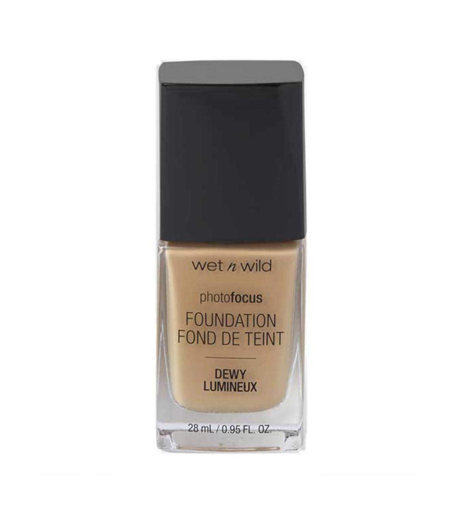 Wet n Wild Photo Focus Foundation: Dewy, Weightless Formula for Normal to Dry Skin - Vegan, Golden Beige - Buy Online on GoSupps.com