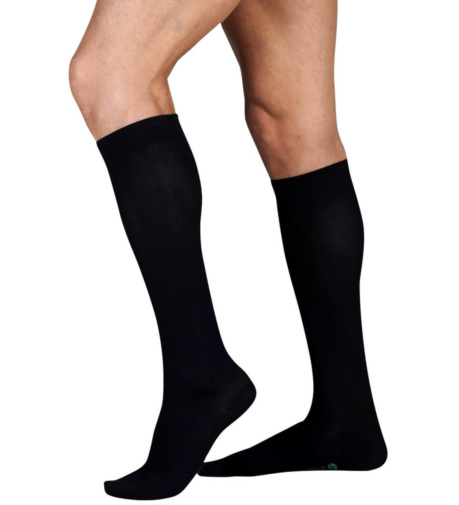 Juzo 5800 15-20mmhg Cotton Knee High Closed Toe Compression Sock Navy 1 (I)
