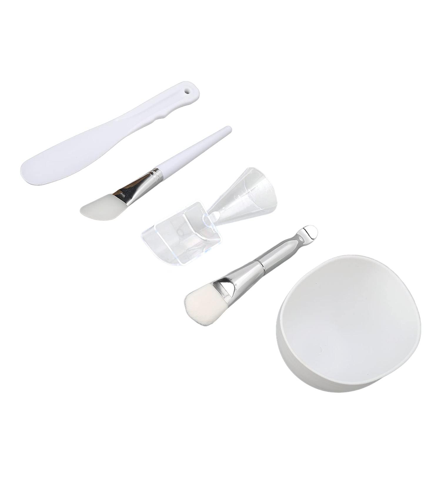 Horoper DIY Facial Masks Tool Set 5 in 1 Kit with Silicone Brush Mixing Bowl & Spatula for Perfect Clay Masks | International Shipping - Buy Online on GoSupps.com