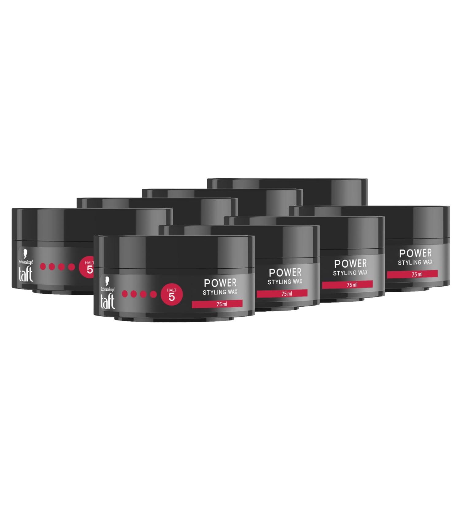 Schwarzkopf Taffel Styling Wax Power - 8x75ml | Vegan Hair Wax for Strong Hold 48 Hour Style | International Shipping Available - Buy Online on GoSupps.com