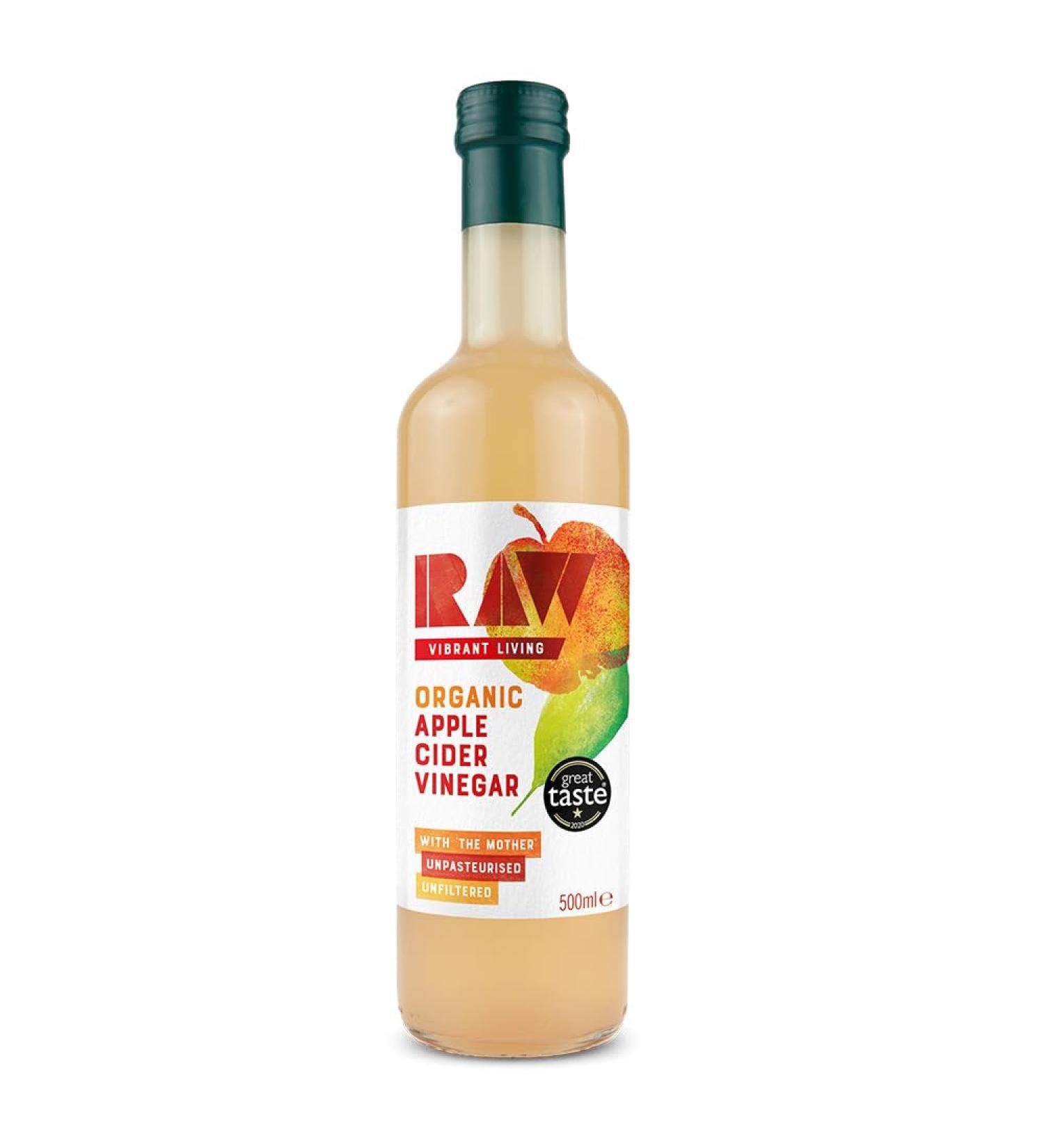 Raw Health Organic Unpasteurized Cider Vinegar with Mother of Vinegar 500ml - Pack of 6 - Buy Online on GoSupps.com