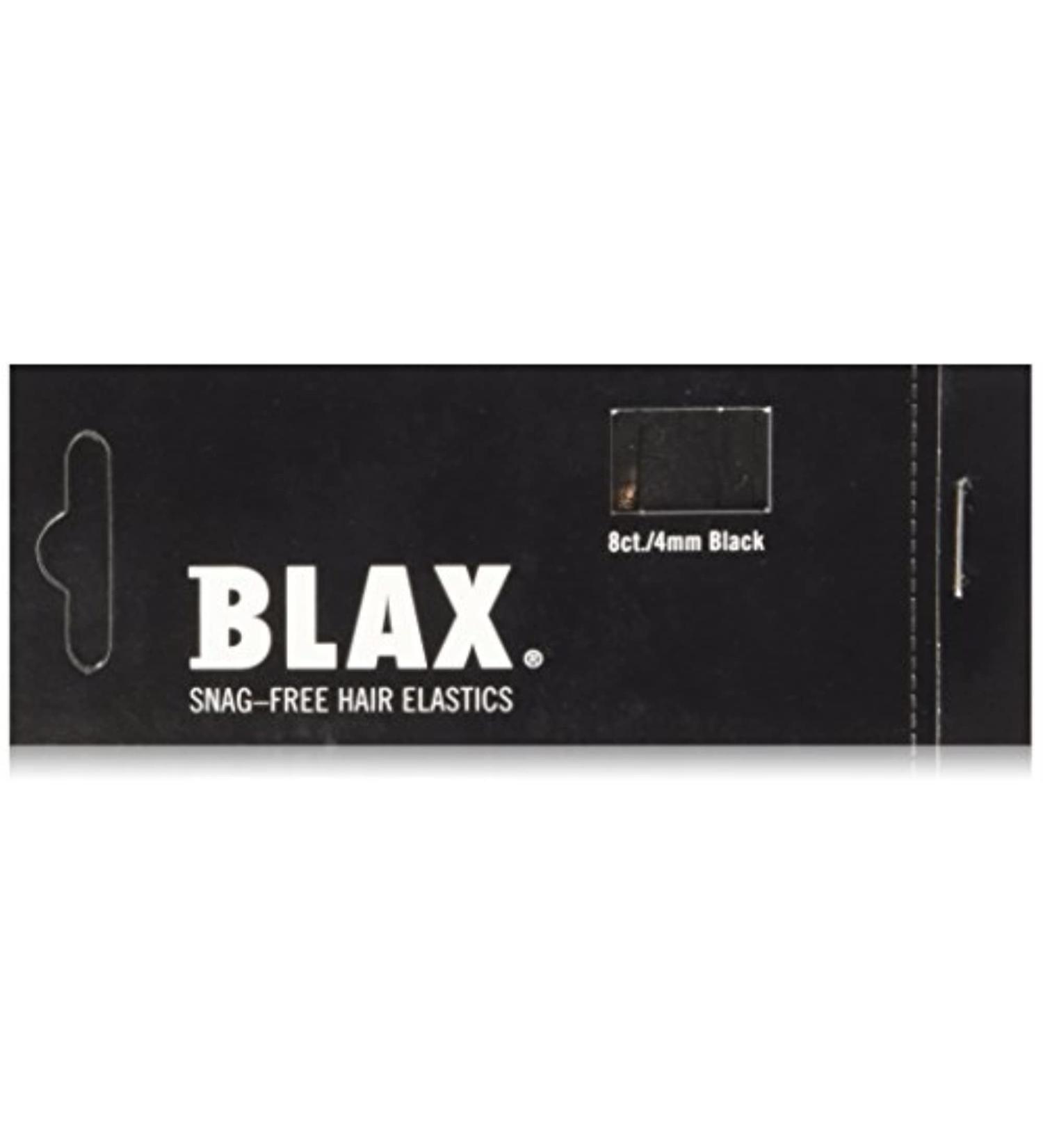 Blax Snag-Free Hair Elastics Hair Ties 8 Pack Black
