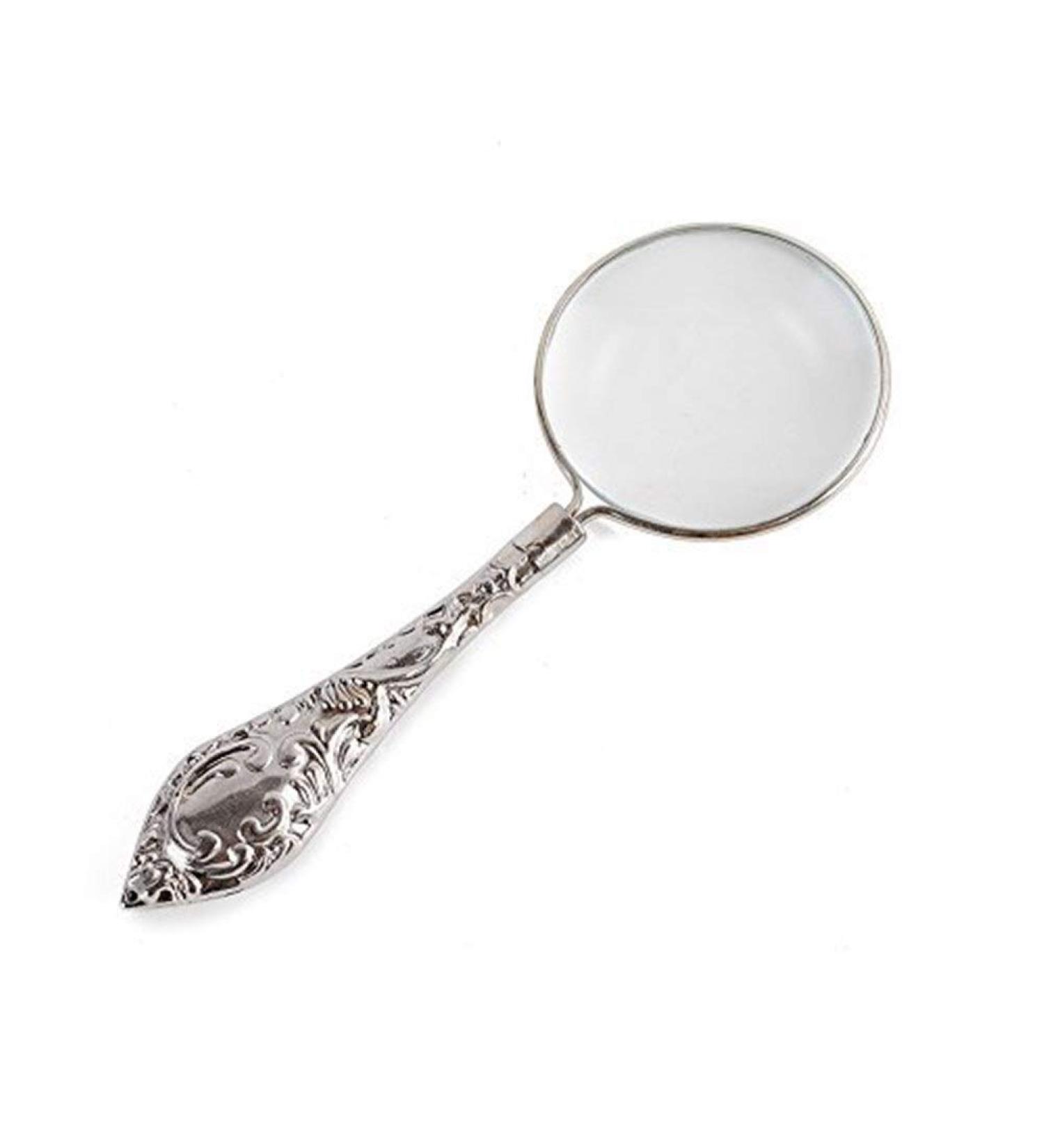 Glass Handheld 4 Times Reading Glass 45mm Metal Handle Children Students Loupe Good Times - Buy Online on GoSupps.com