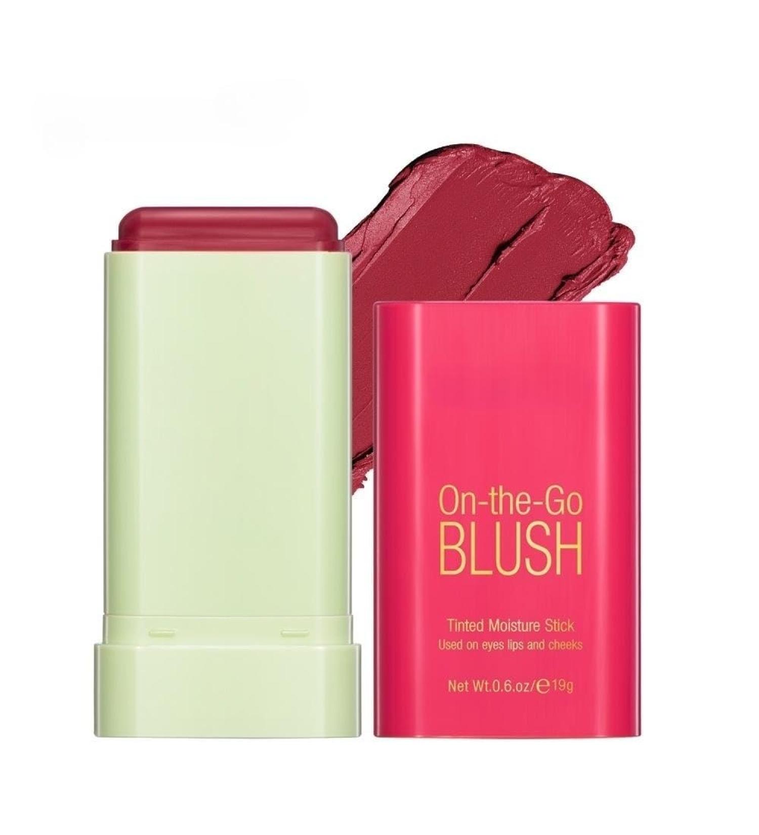 Kayswang Blush Stick 2-in-1 Cheek and Lip Tinted Moisture Stick Multi-Use Makeup Shadow Lips Cheek Blusher Creamy Makeup Long Lasting Natural Nude Makeup for All Skin (red-1) - Buy Online on GoSupps.com