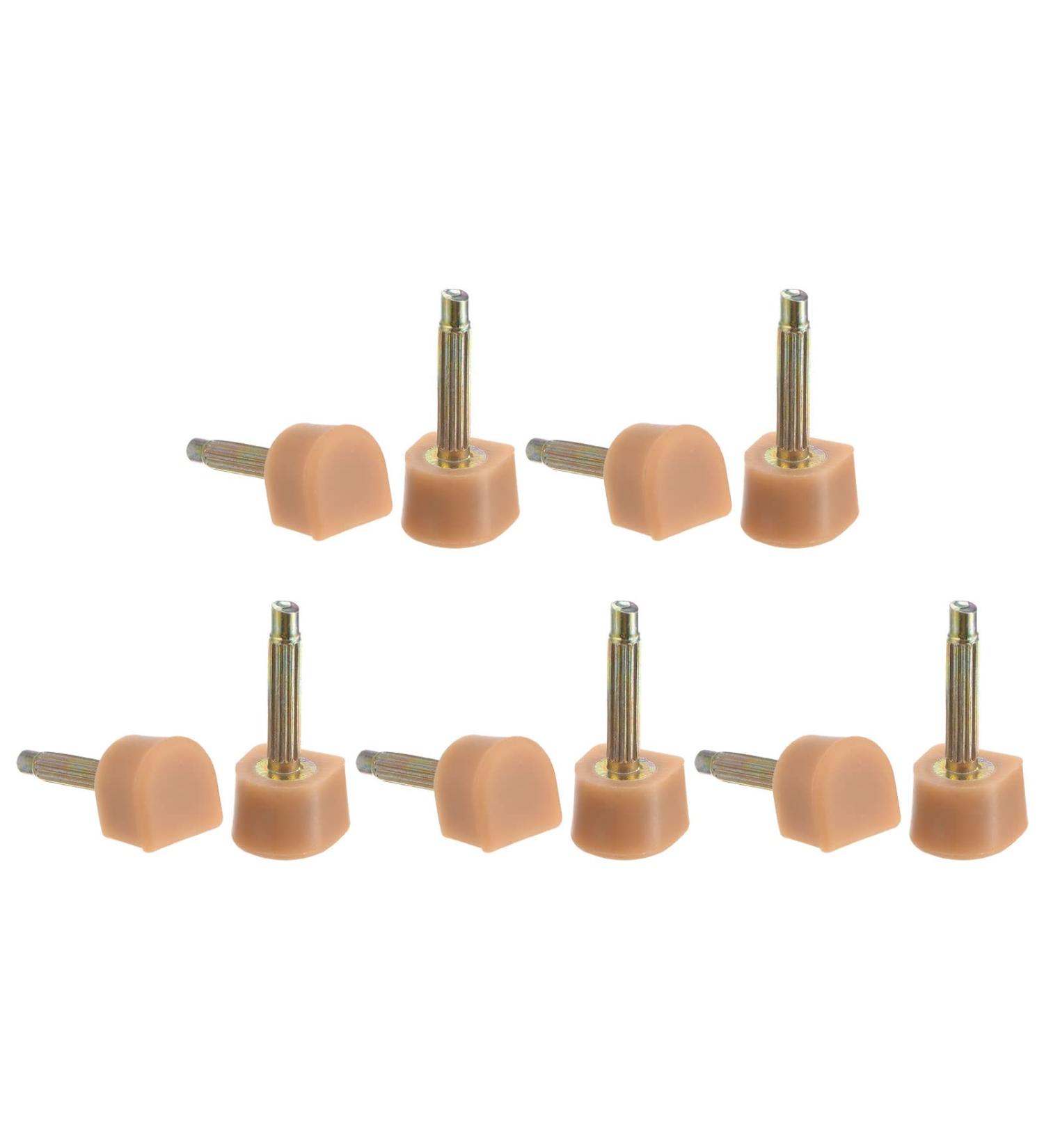 HARFINGTON 5 Pairs TPU High Heel Tips - Replacement Tap Caps for Women - 2.4mm Pin 7x7mm U-Shape Heel Repair Caps in Beige & Gold Tone - Buy Online on GoSupps.com