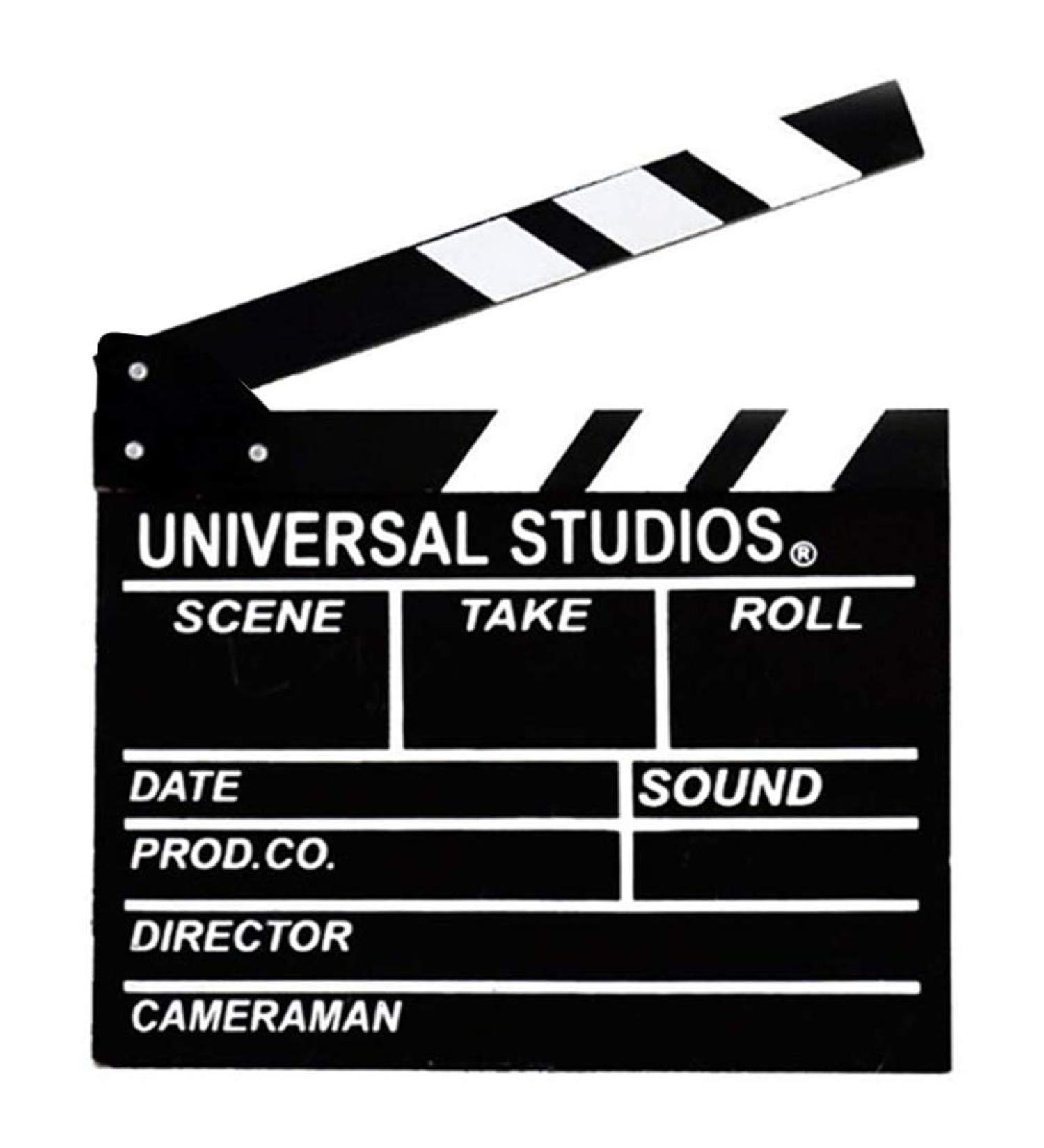 12x11 Wooden Hollywood Movie Clap Board - Black & White Film Clapper Accessory - Buy Online on GoSupps.com