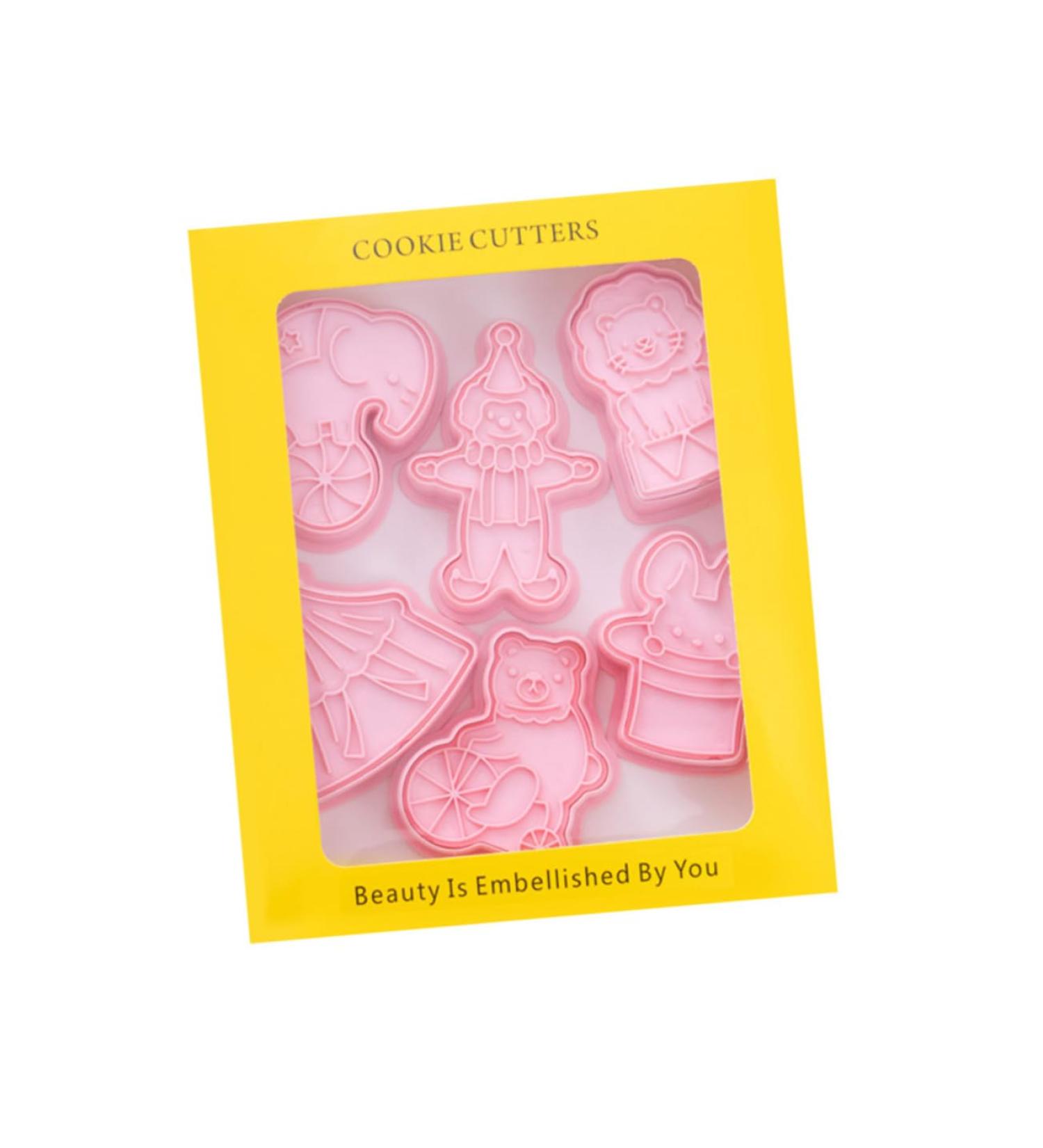 Zerodeko 1 Biscuit Mold Fudge Animal Crackers Pasties Cake Mold Baking Cookie Mold Three-Dimensional Stamp 3D 7.6x5cm Pink - Buy Online on GoSupps.com