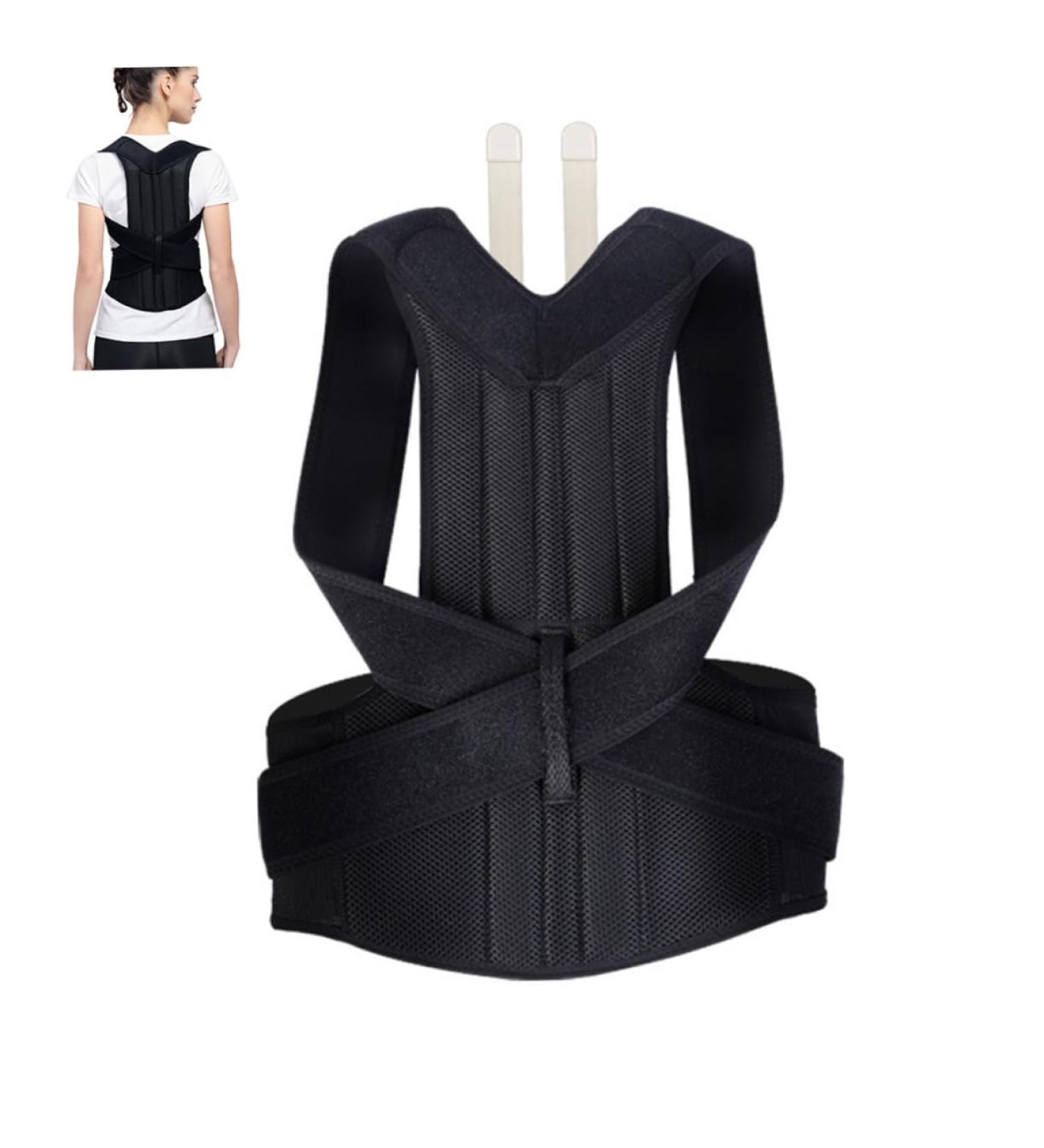 Buy Healifty Adjustable Straps Lumbar Support Posture Brace for Men & Women - XXL Black - Best Support Belt for Improved Posture & Comfort - Buy Online on GoSupps.com