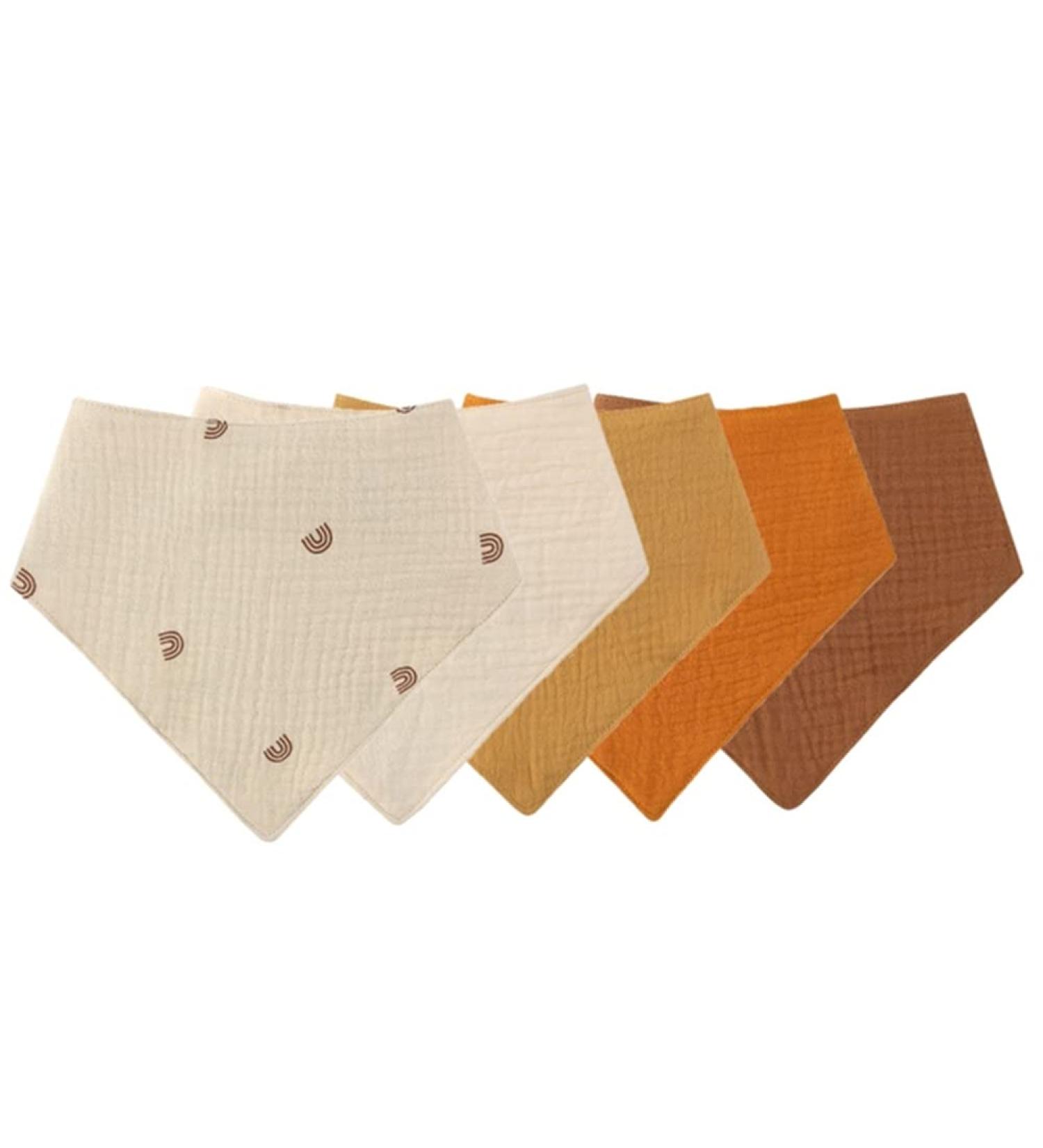 Uposao Organic Cotton Baby Bandana Dribble Bibs | Super Soft & Absorbent | Adjustable Button | Unisex | One Size - Buy Online on GoSupps.com